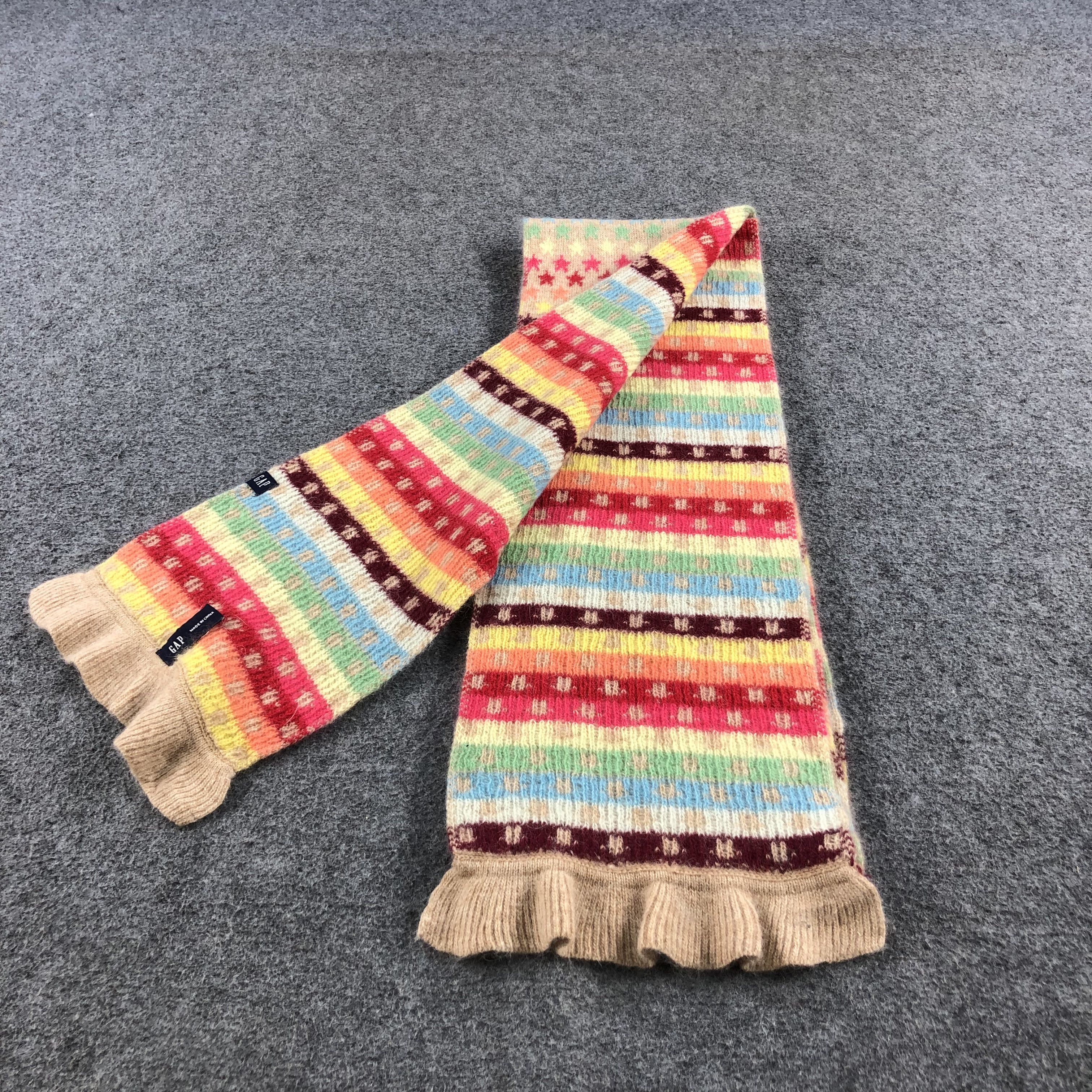 Gap GAP Multicolor Stars Wool Scarf Muffler V836 Size ONE SIZE - 4 Thumbnail