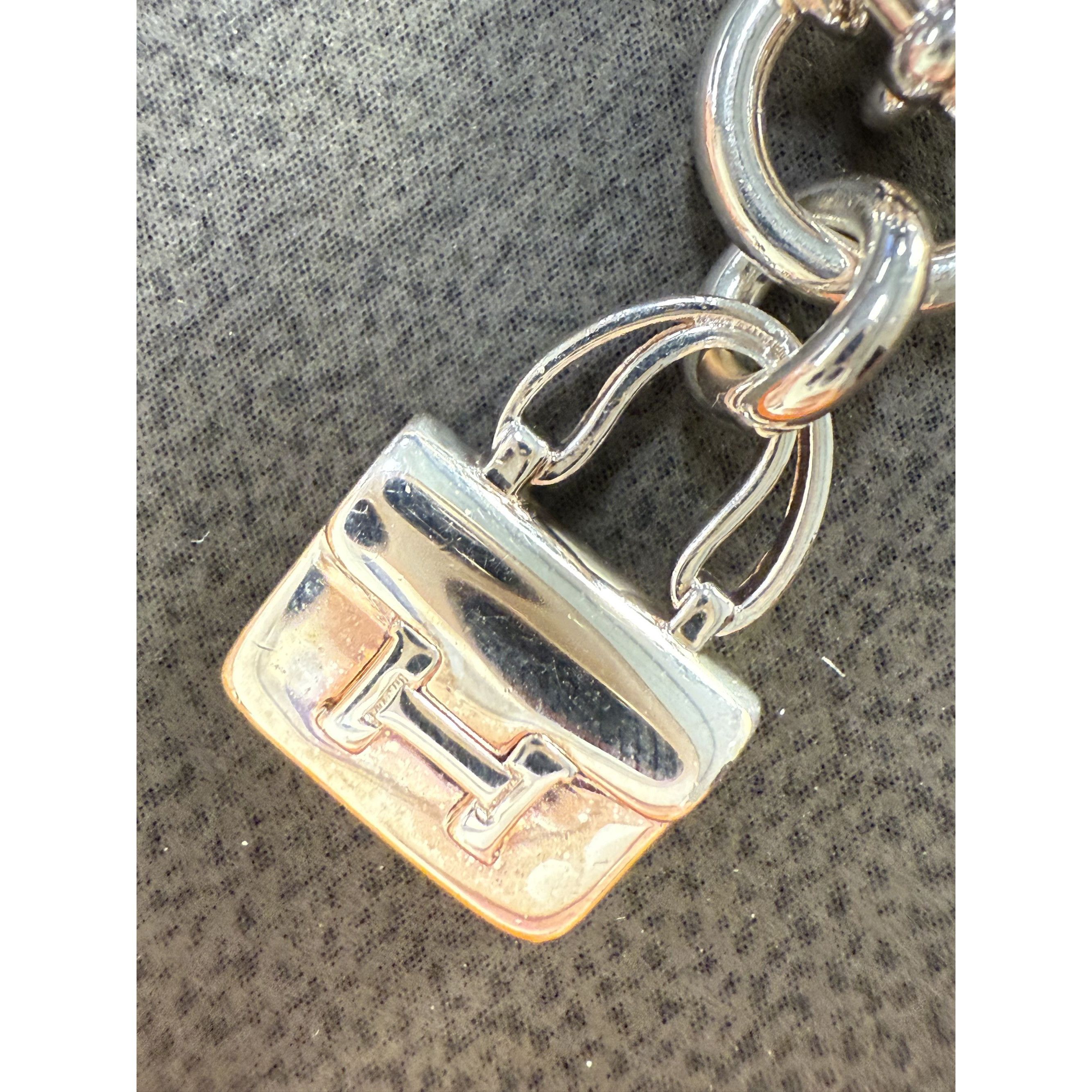 Hermes Hermès Sterling Silver Kelly Bag Charm Necklace Toggle Clasp Size ONE SIZE - 3 Thumbnail