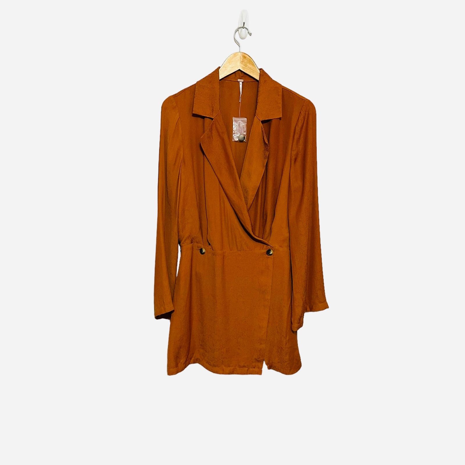 Free People Free People Notch Lapel Snakeskin Blazer Brown Mini Dress Size S / US 4 / IT 40 - 1 Thumbnail