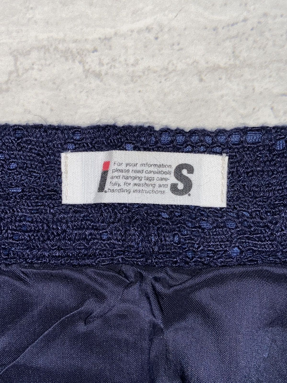 Issey Miyake IS Issey Miyake Navy Brokat Skirt Size 22" - 14 Thumbnail