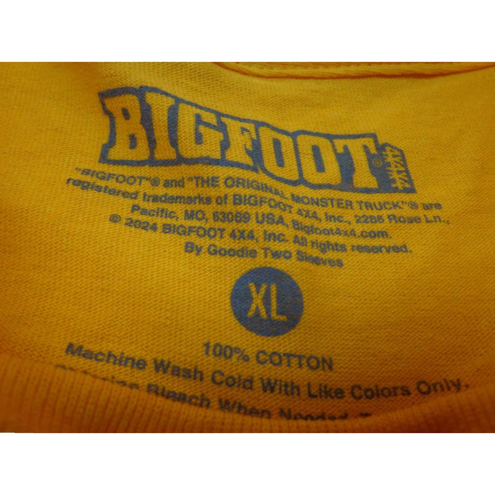 Vintage Bigfoot New 4x4x4 Monster Truck Graphic Tee T-Shirt Men's XL Gold Crew Neck Short Sleeve Cotton Size US XL / EU 56 / 4 - 3 Thumbnail