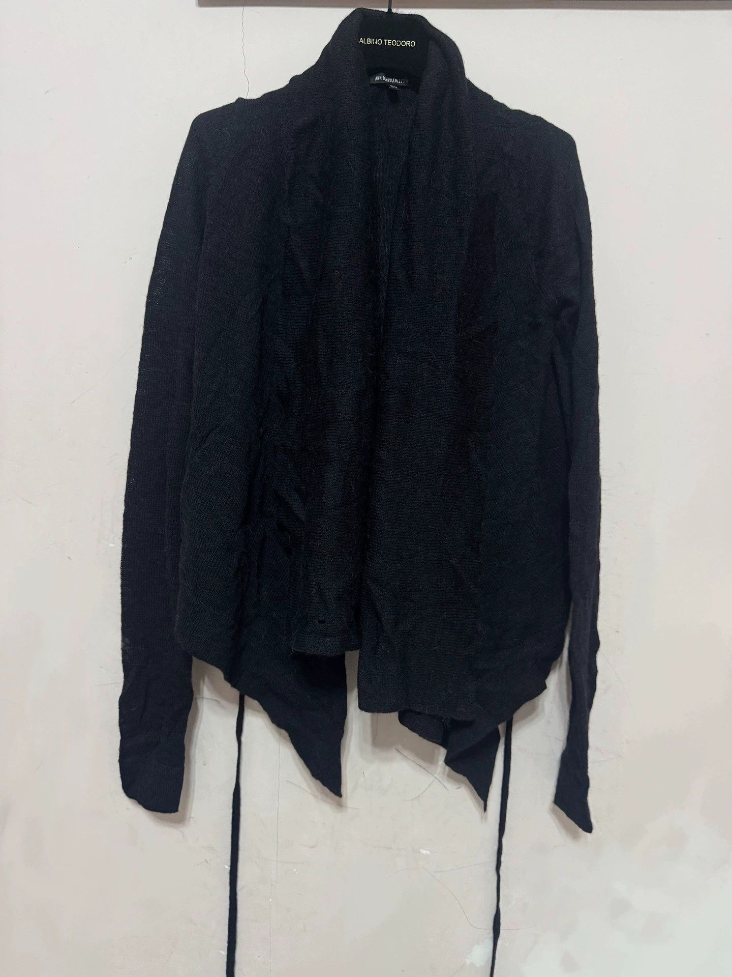 Ann Demeulemeester Ann Demeulemeester 00s Alpaca Wool Irregular Collar Coat Size US S / EU 44-46 / 1 - 2 Thumbnail