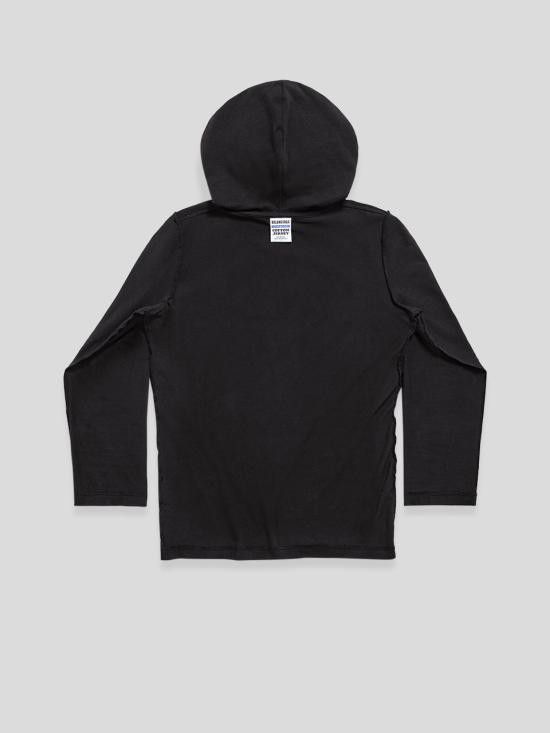 Balenciaga o1mt1gz0325 Inside-Out Long Sleeve Hooded T-Shirt Fitted Size US M / EU 48-50 / 2 - 2 Thumbnail
