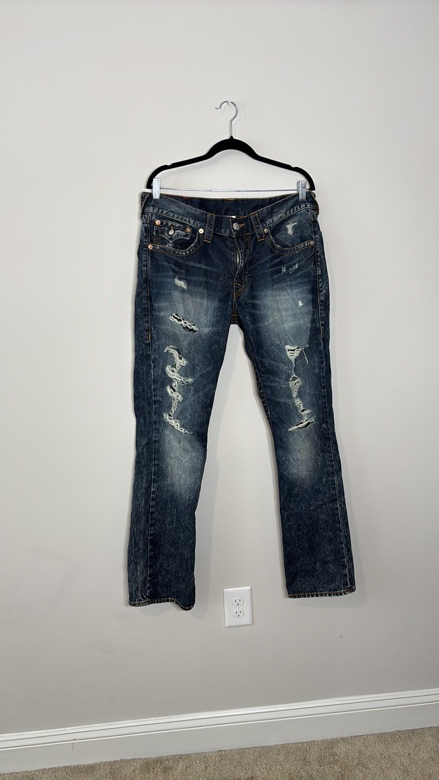 True Religion True Religion Section Straight Jeans Size US 33 - 1 Thumbnail