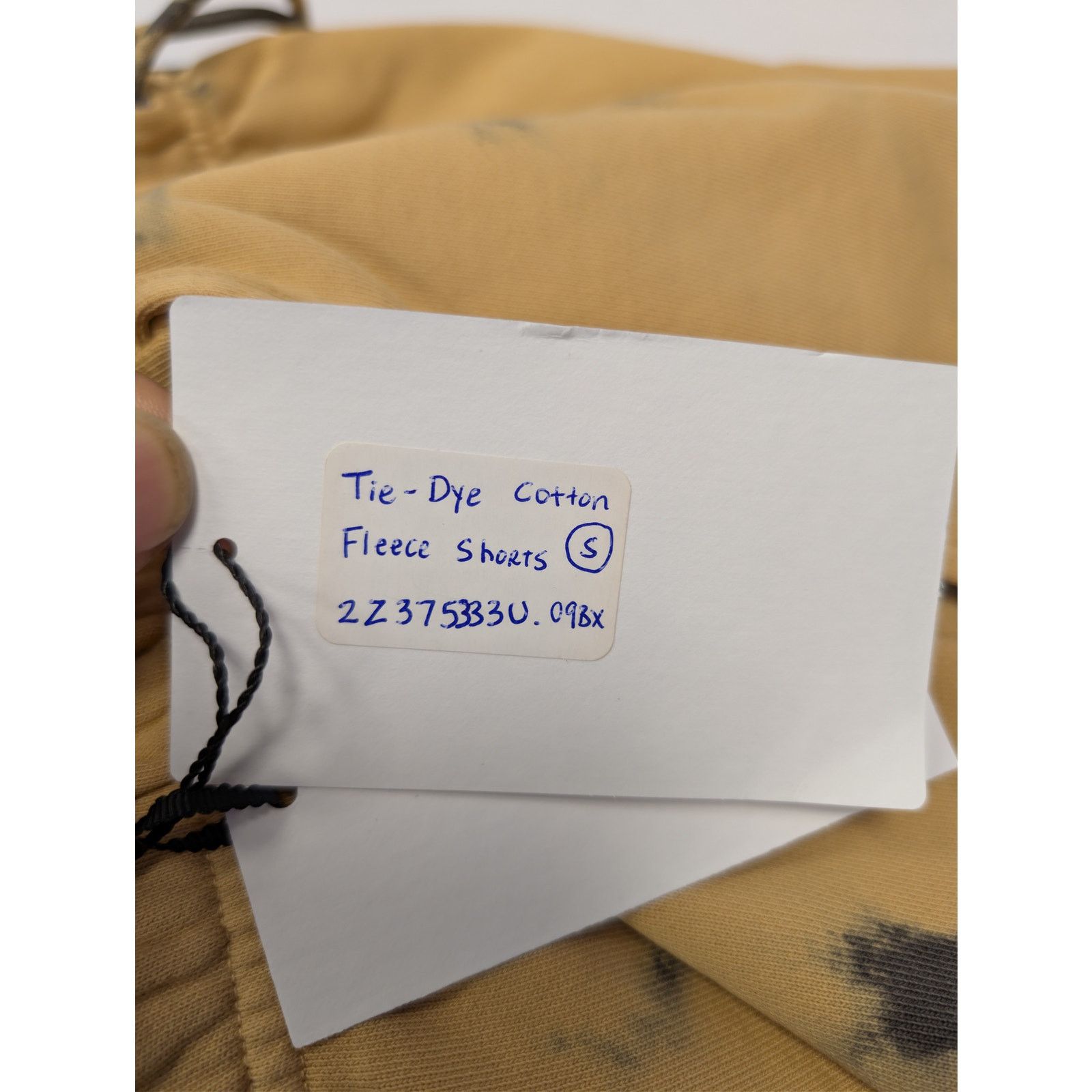 Celine o1rshd1 Tie-Dye Cotton Fleece Shorts in Grey/Beige/Black Size US 30 / EU 46 - 18 Thumbnail