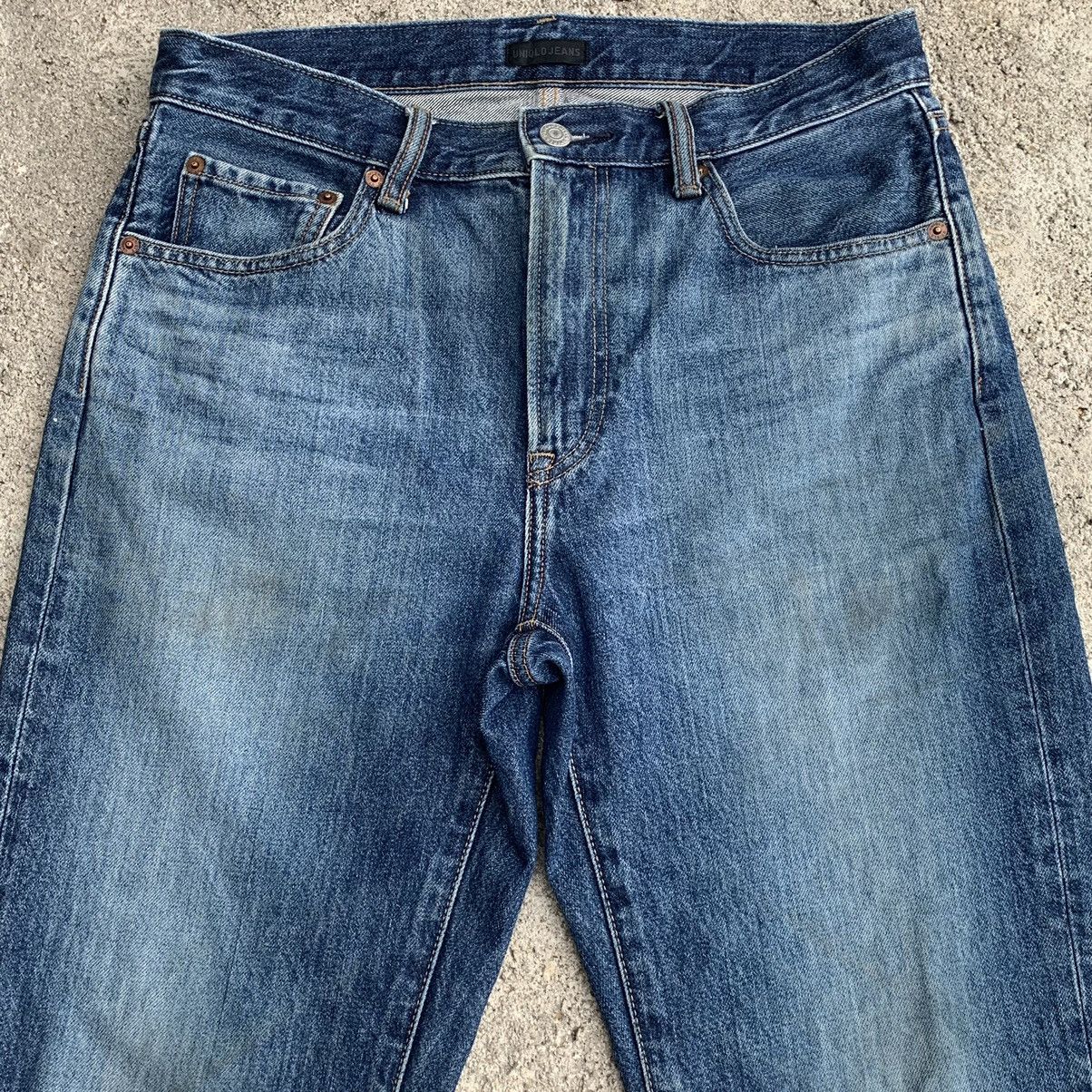 Japanese Brand Vintage Y2K Uniqlo Blue Denim Jeans Denim W31 Size US 31 - 3 Thumbnail