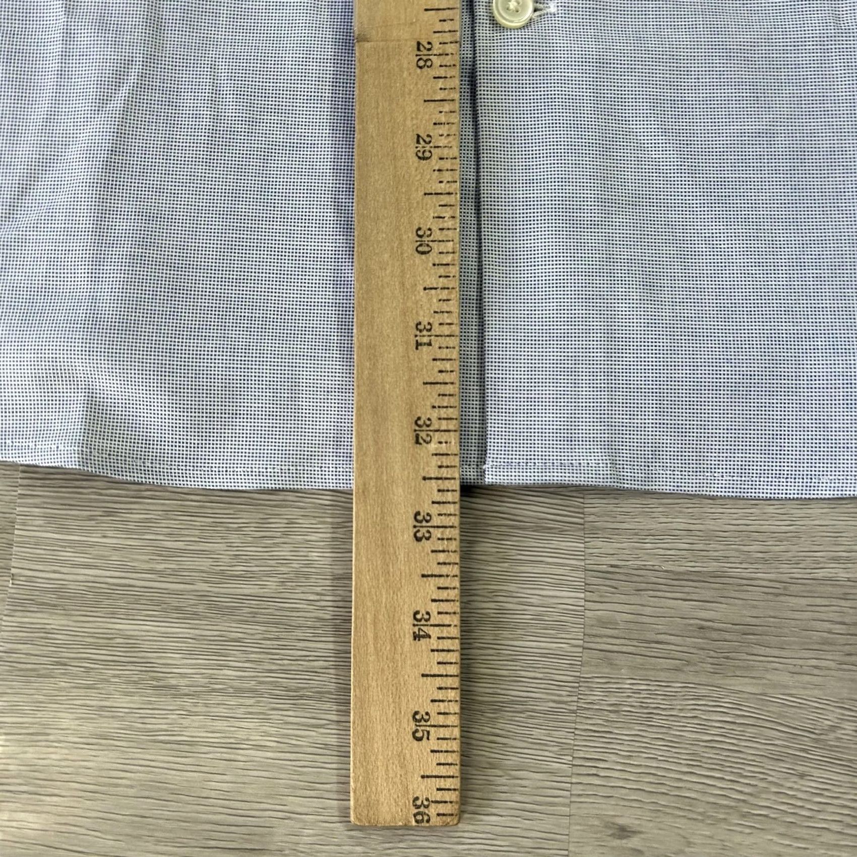Banana Republic Banana Republic Dress Shirt Mens XL Blue Check Non-Iron Long Sleeve Untucked Regular Fit Shirt Size 46R - 7 Thumbnail