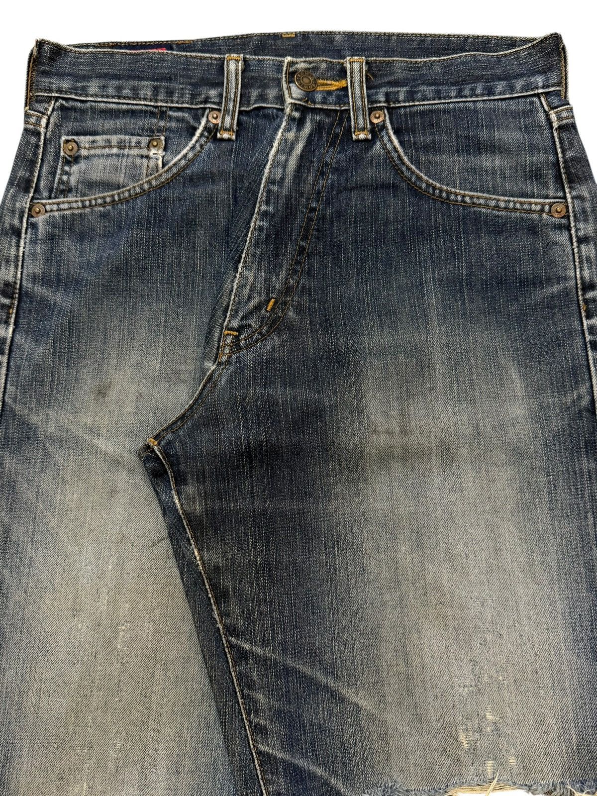 Edwin Vintage 90s Edwin 503 Faded Wash Distressed Wide Leg Baggy Size US 28 / EU 44 - 3 Thumbnail