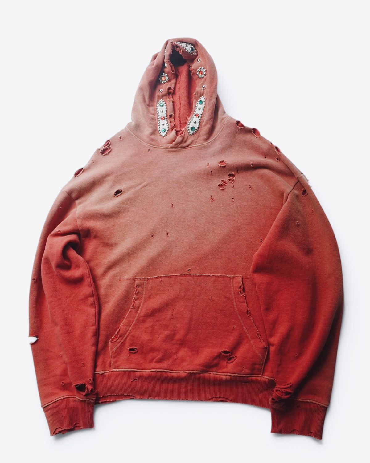 Kapital Kountry Kapital Thriller Gemstone Fleece Hoodie Size 4 Red XL Japan Size US XL / EU 56 / 4 - 1 Thumbnail