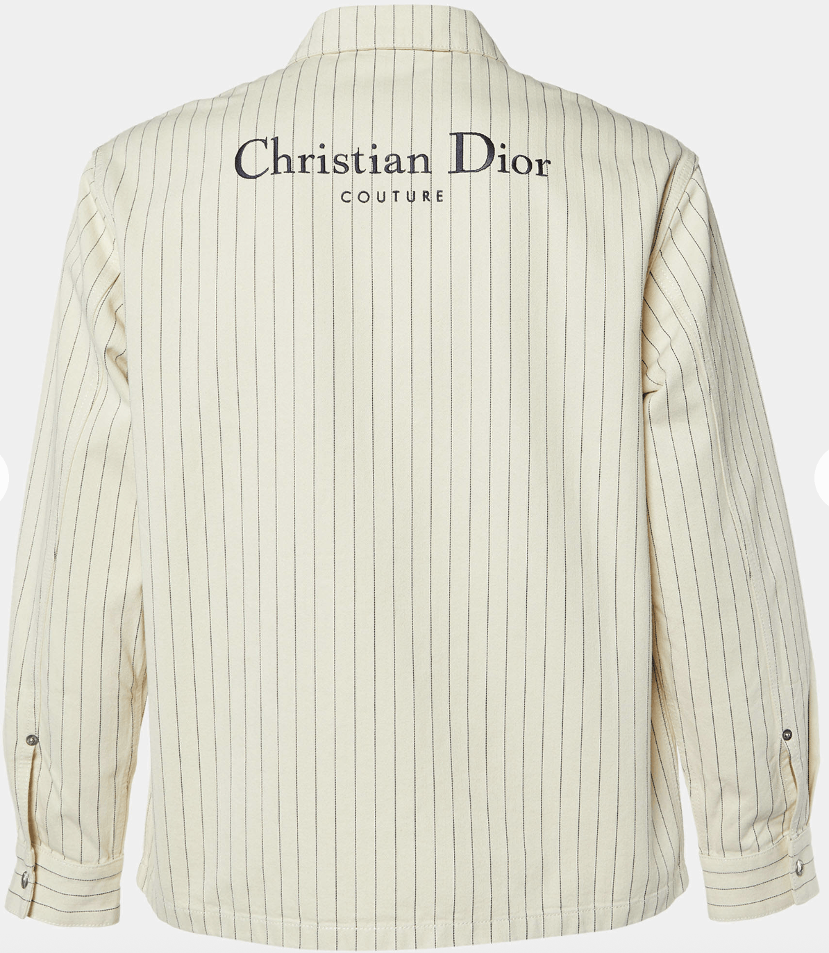 Dior Dior Homme Cream Striped Cotton Button Front Jacket Size US S / EU 44-46 / 1 - 7 Thumbnail