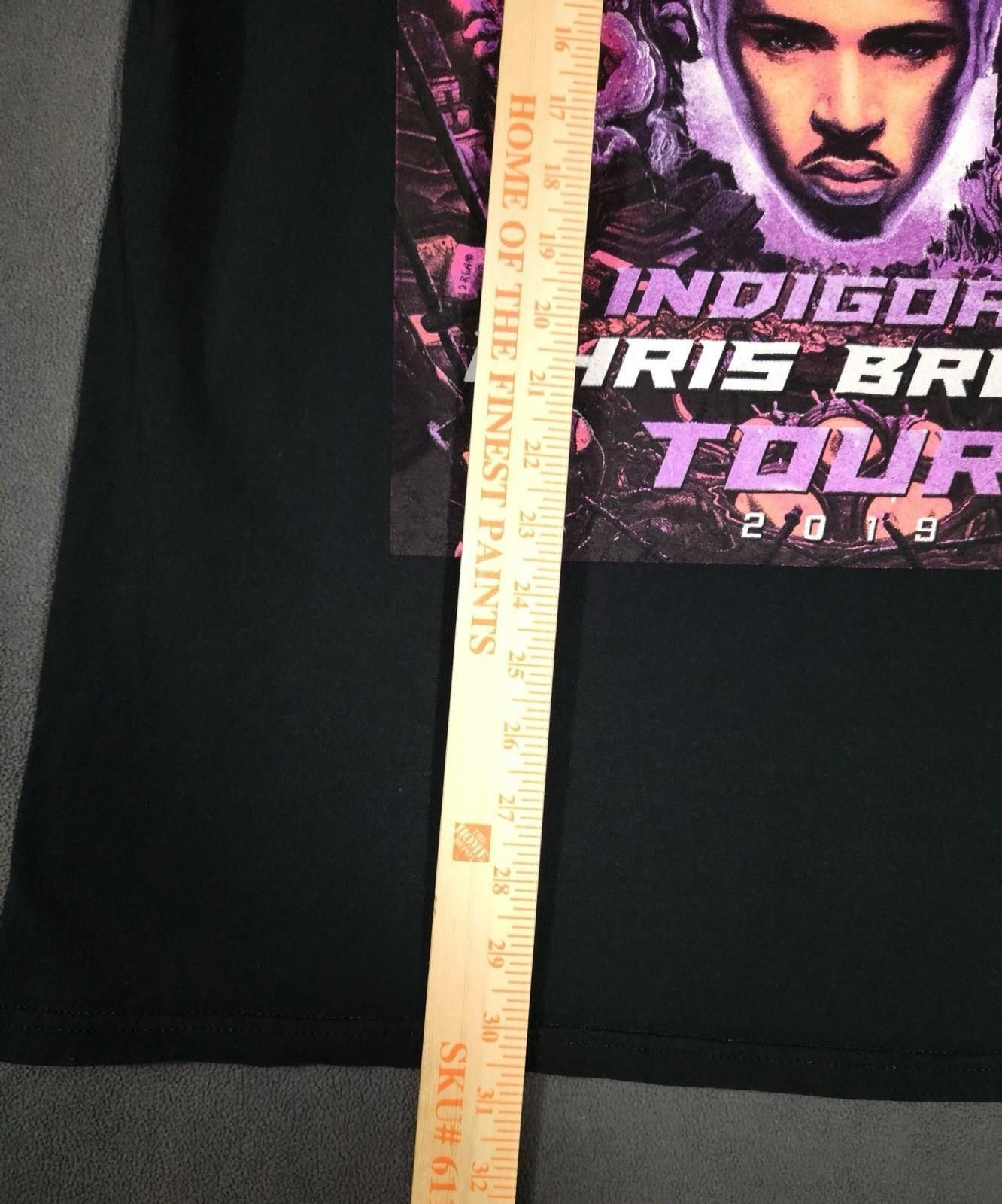 Fruit Of The Loom Chris Brown Indigoat Tour 2019 Concert T-Shirt XL Graphic Size US XL / EU 56 / 4 - 2 Thumbnail