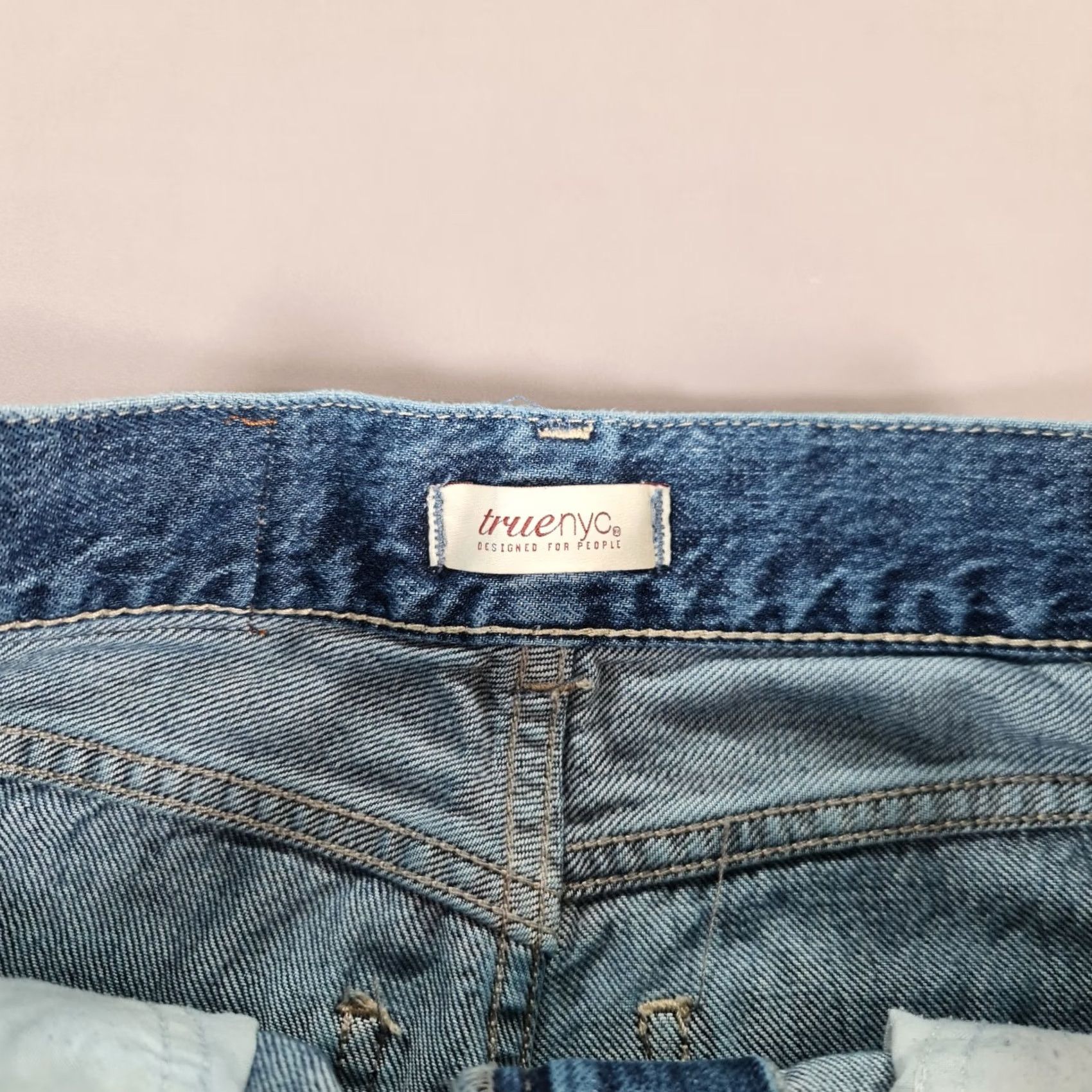 Vintage VINTAGE True NYC Womens Jeans Blue W25 L31 High Rise Relaxed Fit Denim Size 42" / US 20 - 4 Thumbnail