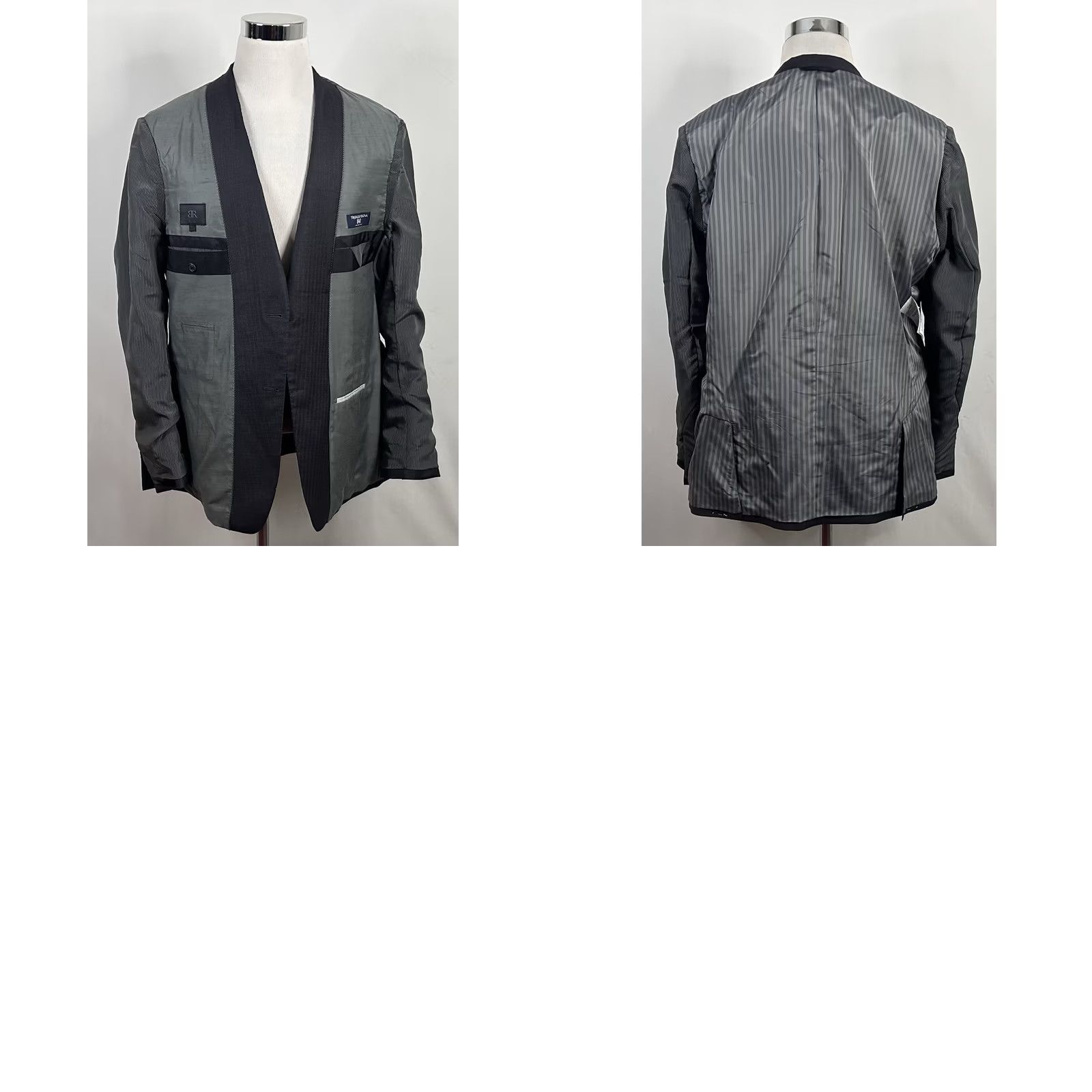 Banana Republic Banana Republic 46L Sport Coat Wool Gray Herringbone Two Button Jacket Regular Mens Size US XS / EU 42 / 0 - 8 Thumbnail