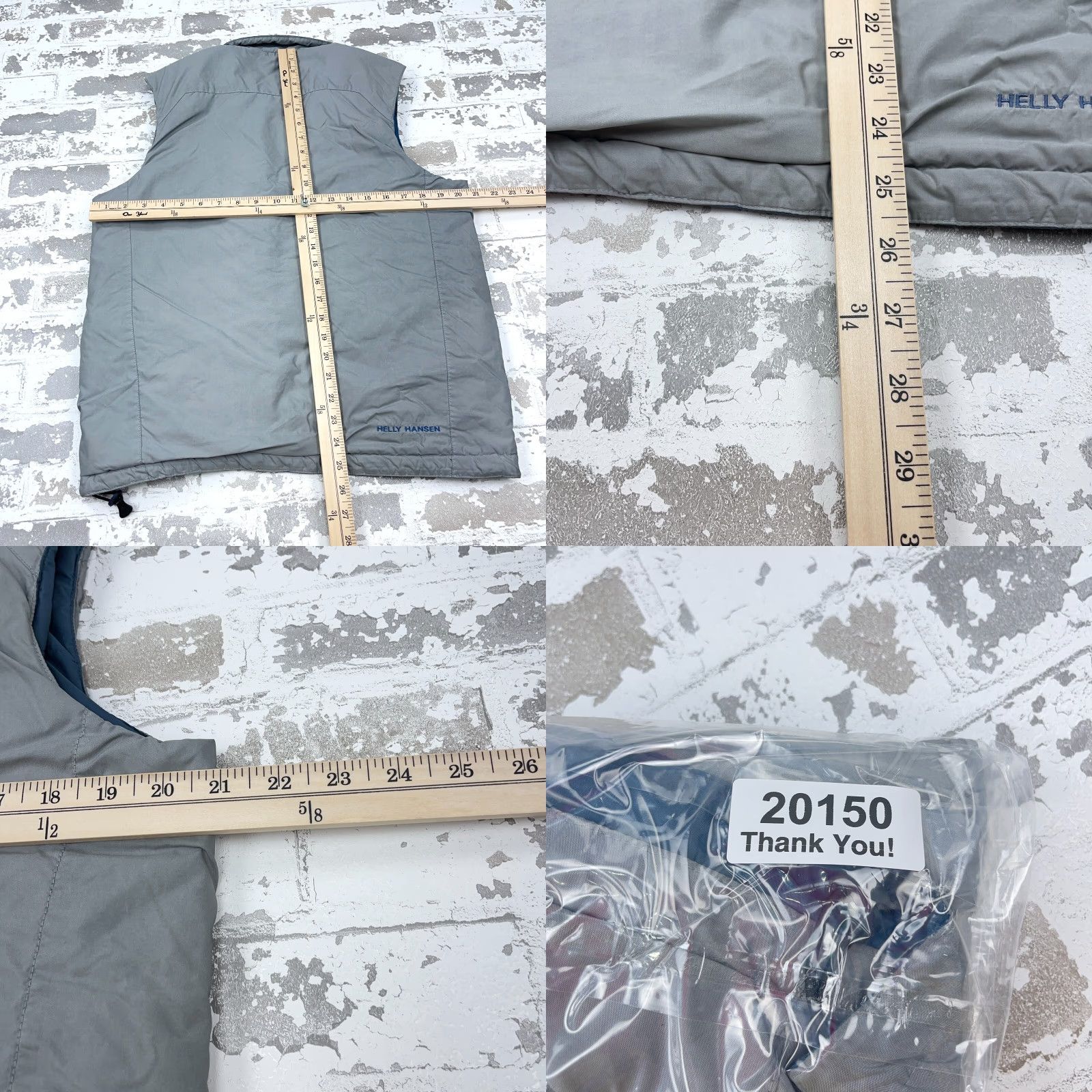 Helly Hansen Helly Hansen Vest Mens Small Gray Blue Full Zip Performance Jacket Tech PrimaLoft Size US S / EU 44-46 / 1 - 9 Thumbnail
