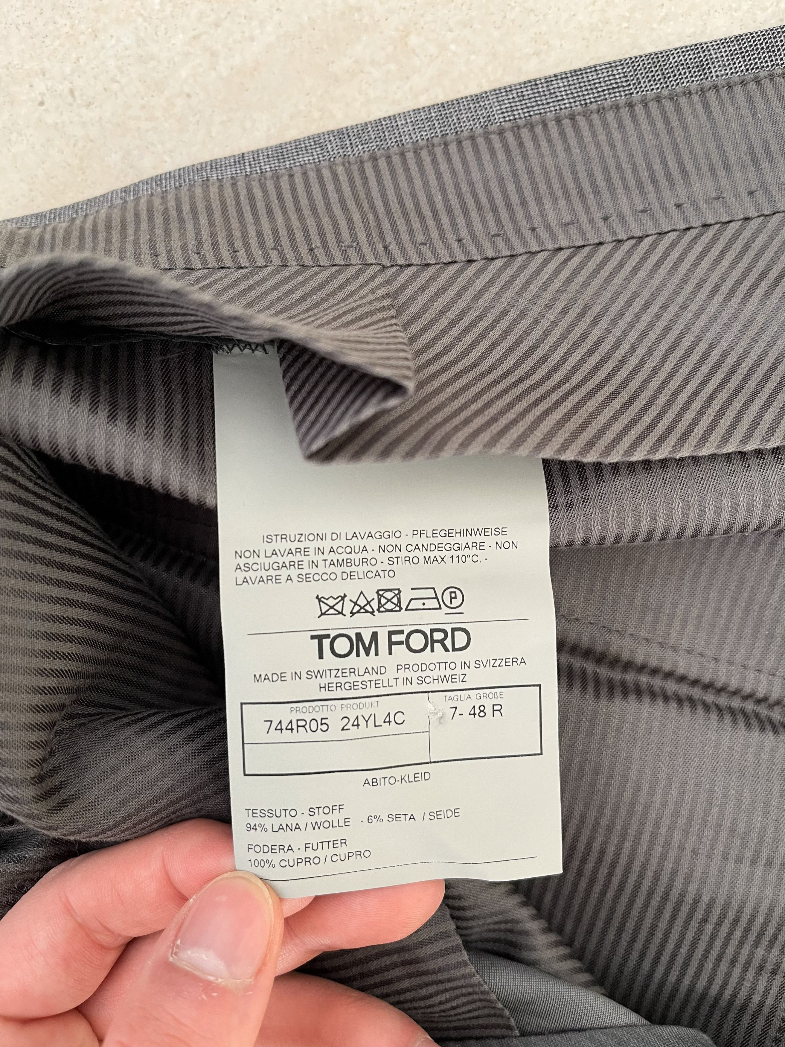 Tom Ford Tom Ford Swiss-Made Wool Silk Tailored Pants Grey Size 48R - 5 Thumbnail
