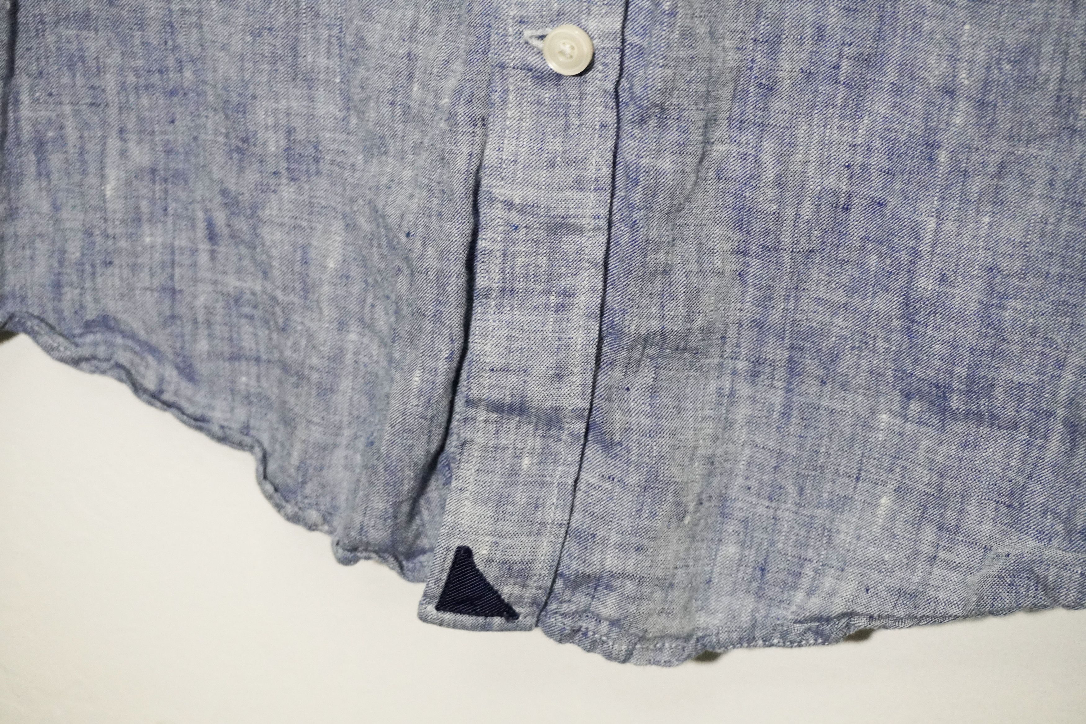 UNTUCKit UNTUCKit 100% Linen Chambray Blue Button Down Men's Large Size US L / EU 52-54 / 3 - 4 Thumbnail