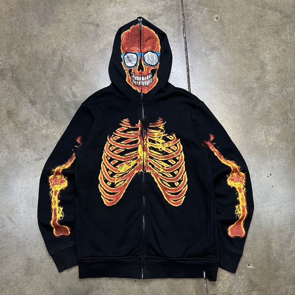 Vintage Y2K Tony Hawk Full Zip Bapesta Style Hoodie Cyber