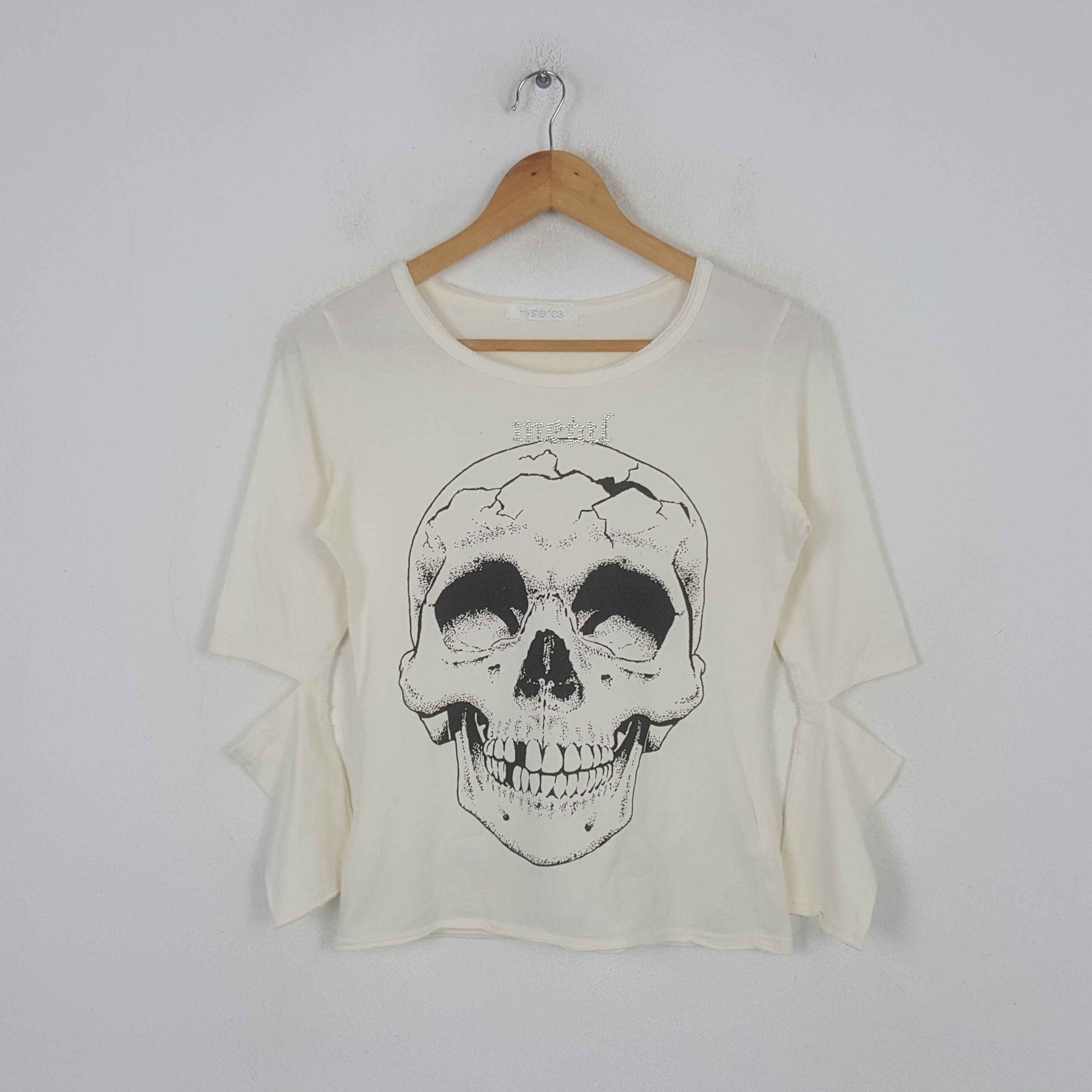 Hysteric Glamour Vintage Hysteric Glamour Japanese Skull Rock Tshirt C294N49 Size US S / EU 44-46 / 1 - 1 Thumbnail