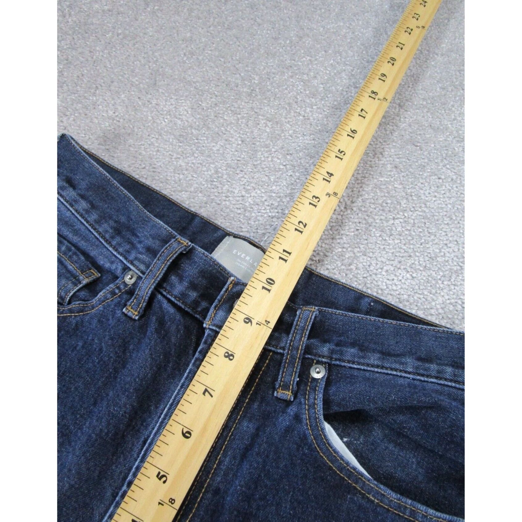 Everlane Everlane Mens Slim Fit Dark Wash Denim Jeans 30X33 Size US 30 / EU 46 - 7 Thumbnail