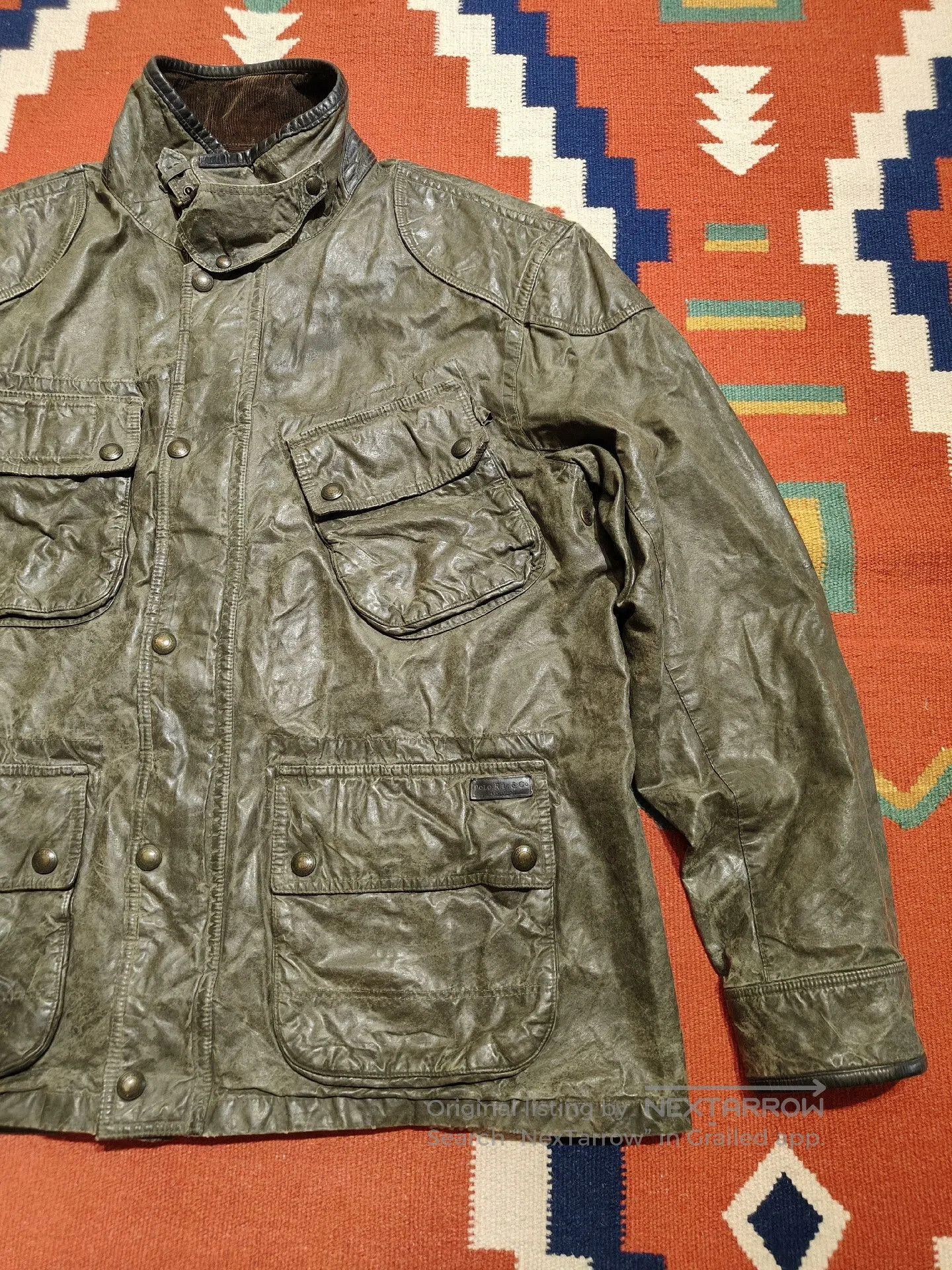 RRL Ralph Lauren Polo Ralph Lauren RRL Waxed Motorcycle Jacket. Size US XXL / EU 58 / 5 - 2 Thumbnail