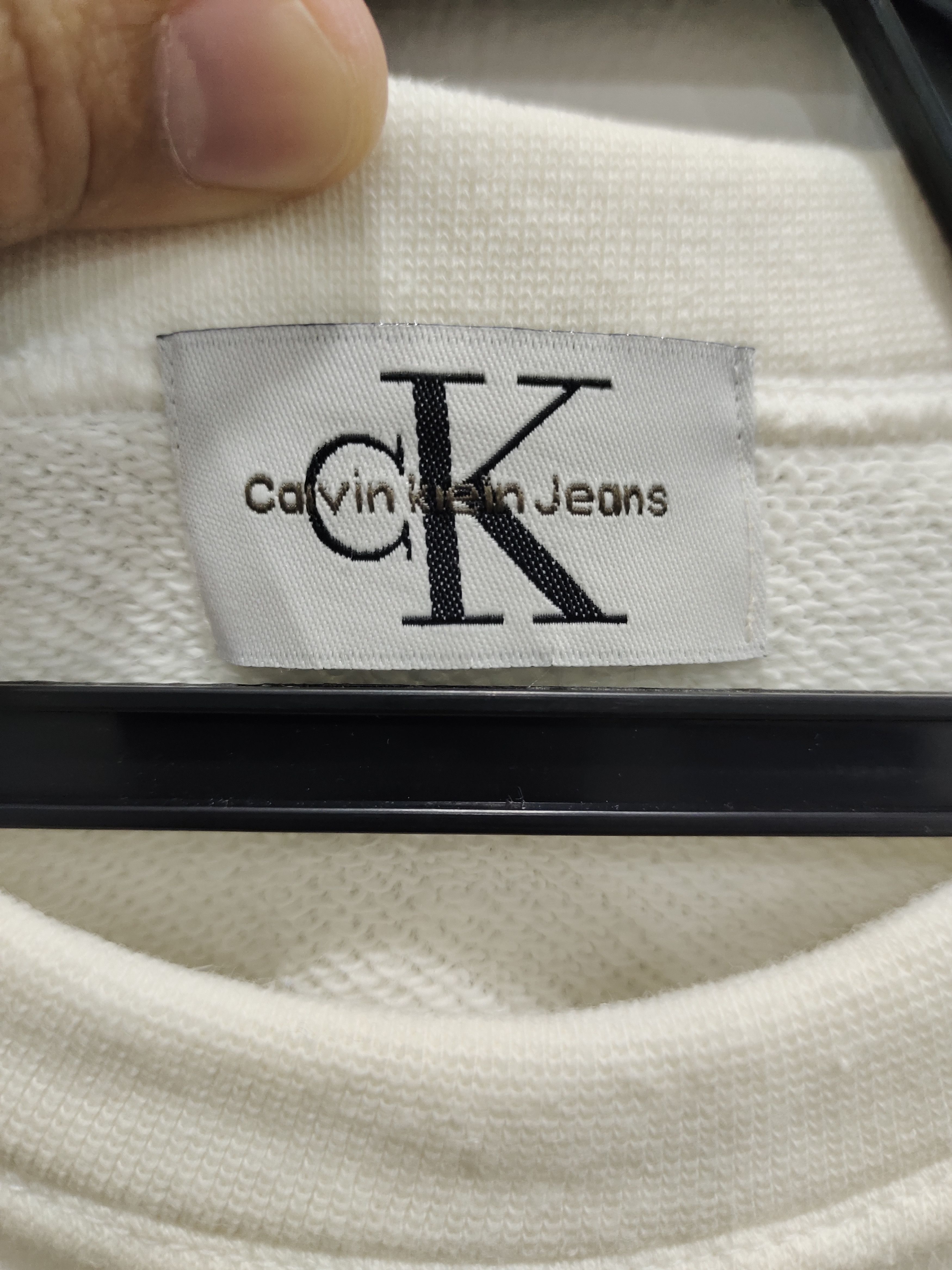 Calvin Klein Vintage Big Logo Calvin Klein Sweatshirt Size US L / EU 52-54 / 3 - 3 Thumbnail