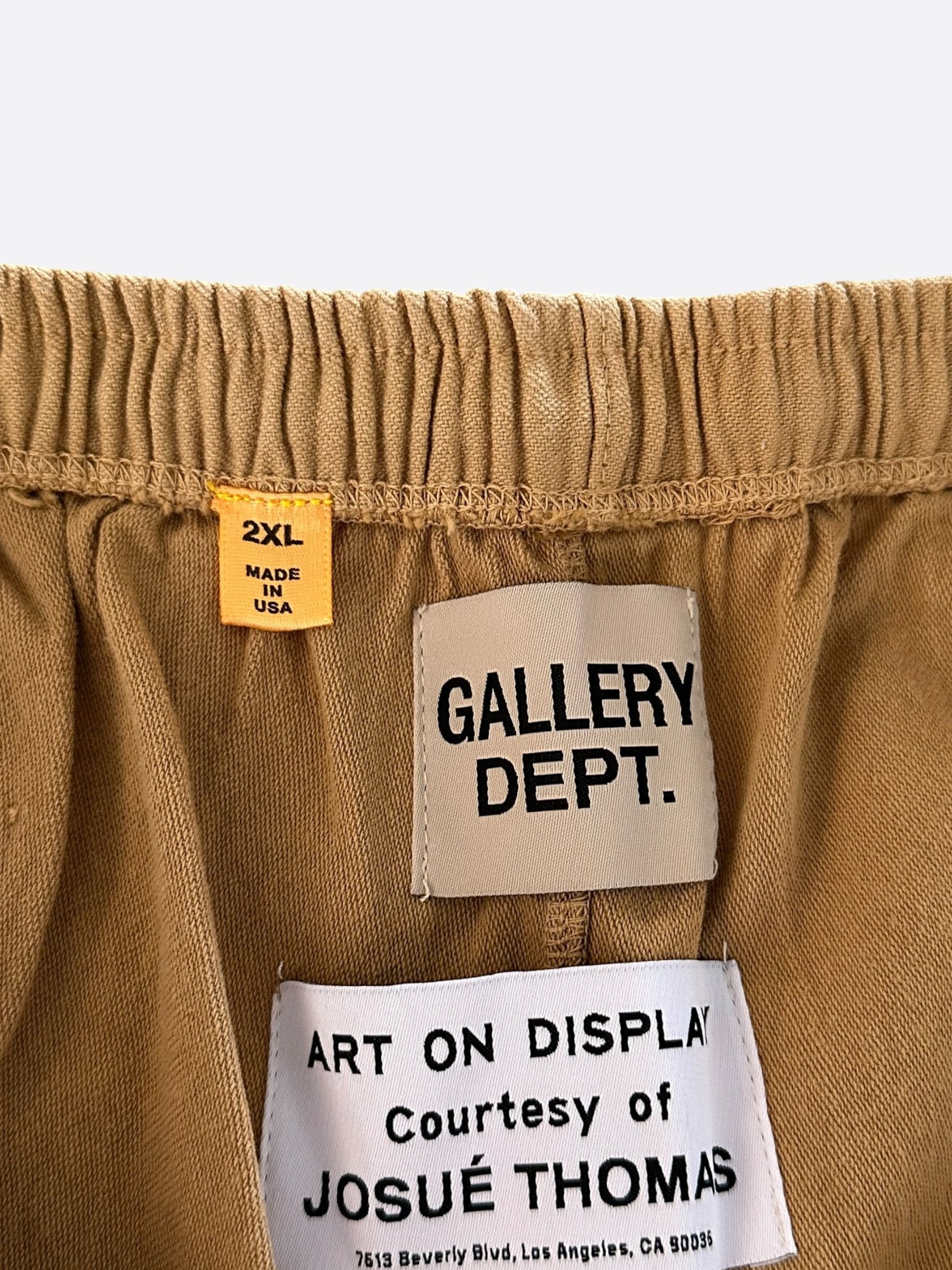 Gallery Dept. Gallery Dept Tan & Black Logo Zuma Shorts Size US 34 / EU 50 - 3 Thumbnail