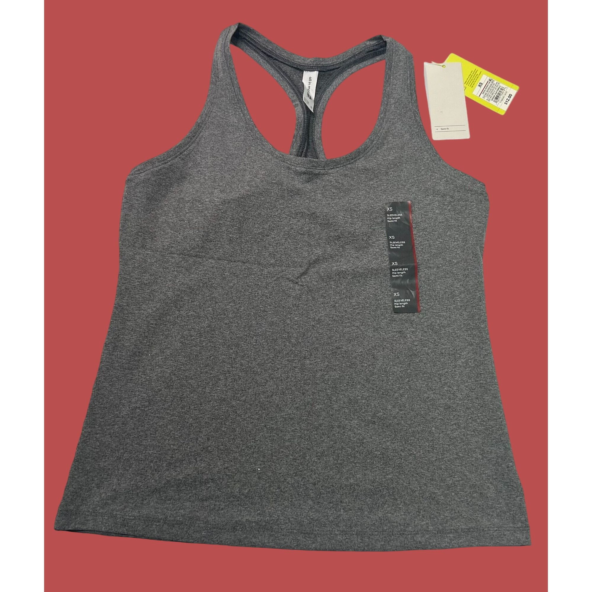 Other All In Motion - Women's Essential Racerback - Tank Top - Hea Size XS / US 0-2 / IT 36-38 - 3 Thumbnail