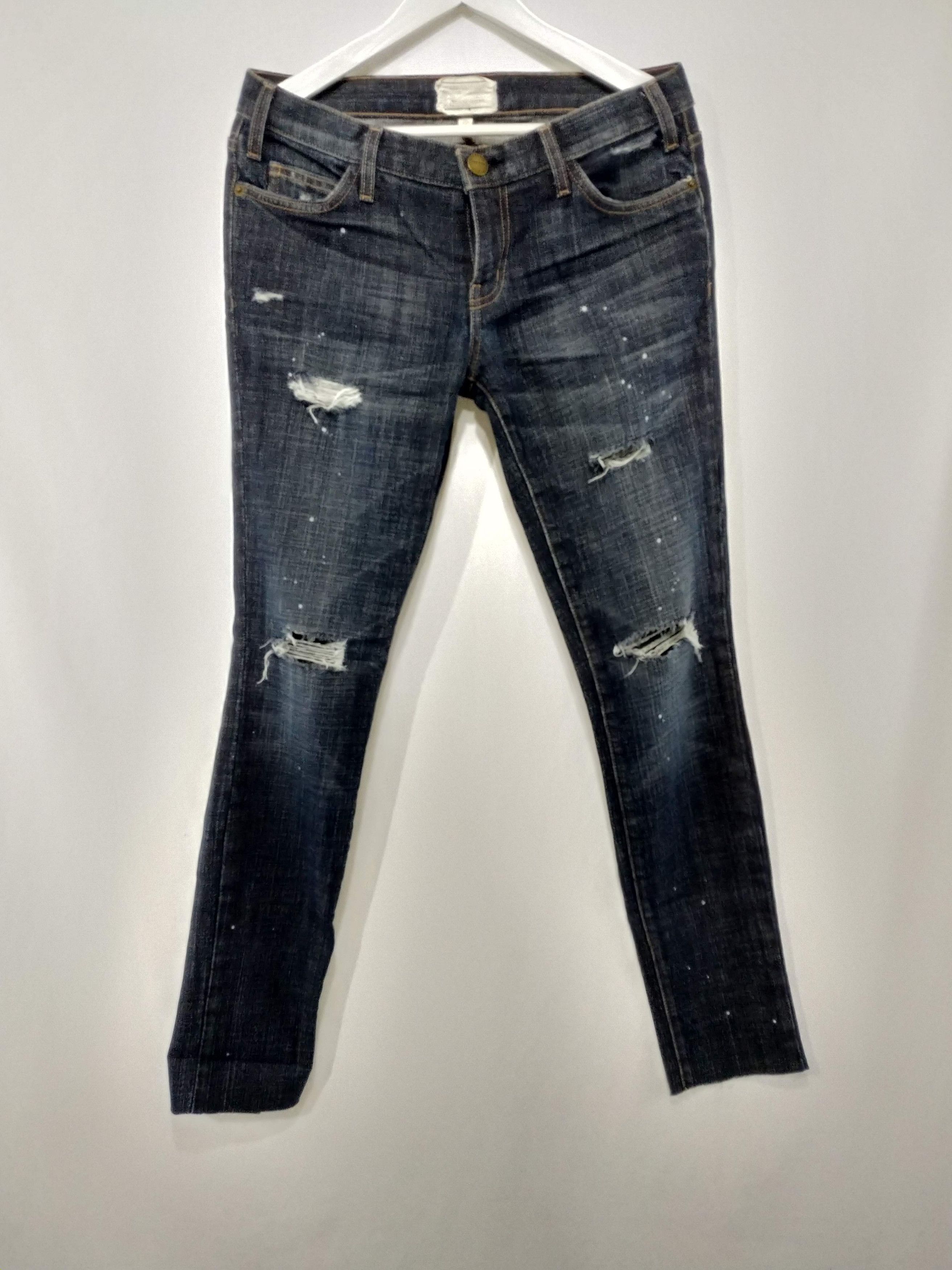 Current/Elliot Pre Distressed The Skinny Loved Destroy Jeans Size 27" / US 4 / IT 40 - 1 Thumbnail
