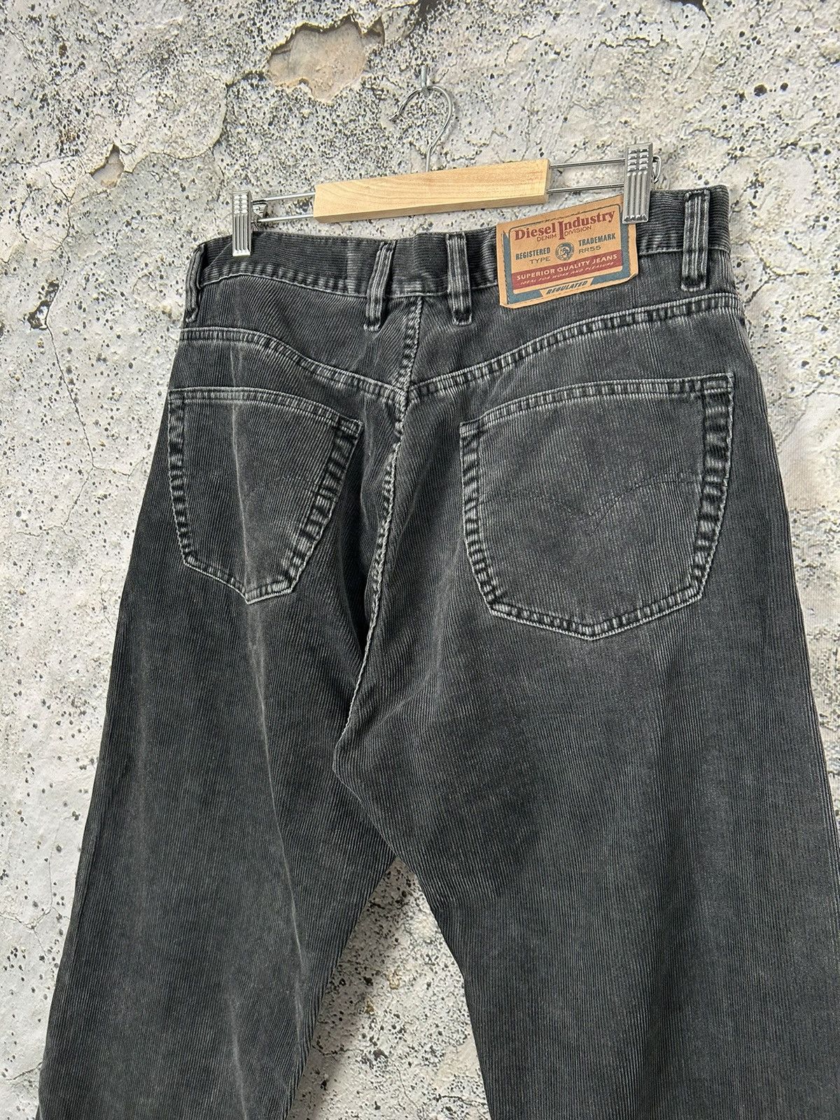 Diesel Vintage Diesel Black Corduroy Pants Y2K Punk Rock 00s Size US 36 / EU 52 - 5 Thumbnail