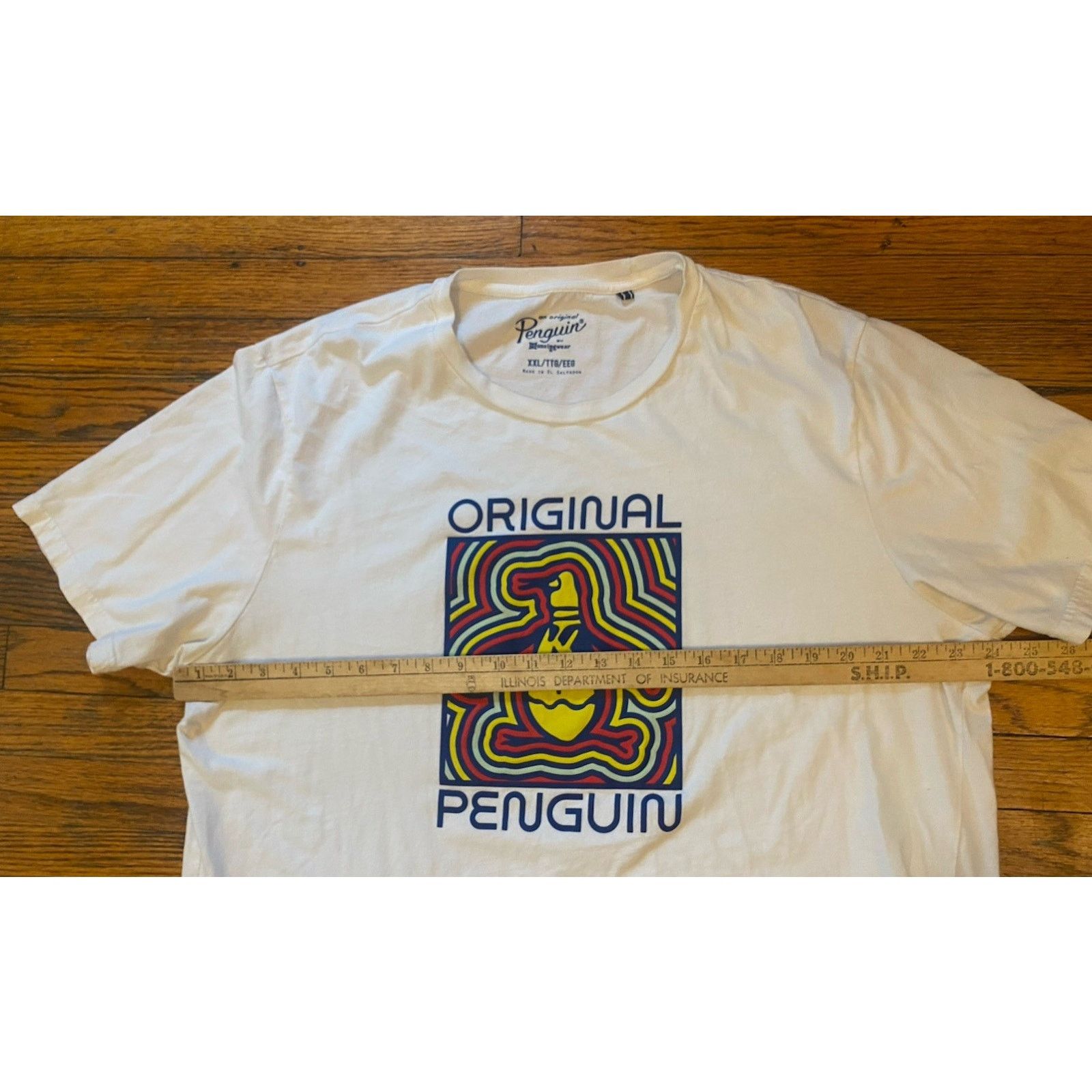 Original Penguin Original Penguin Men's Neon Pete T-Shirt White XXL Size US XXL / EU 58 / 5 - 4 Thumbnail