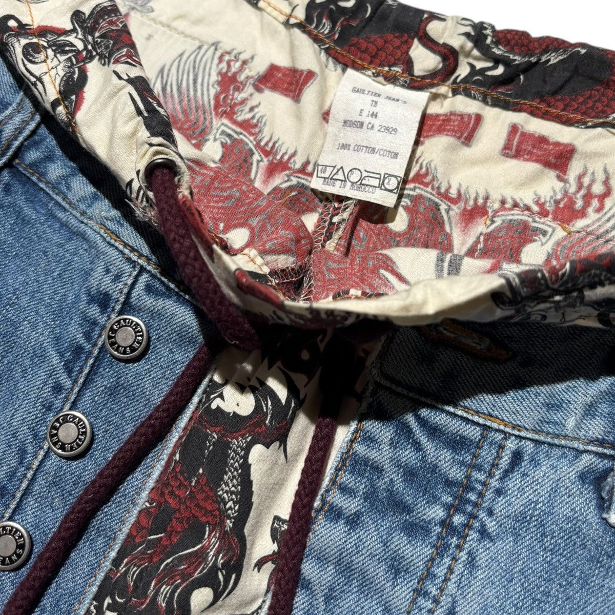 Jean Paul Gaultier Double paneled dragon print pant Size US 34 / EU 50 - 4 Thumbnail