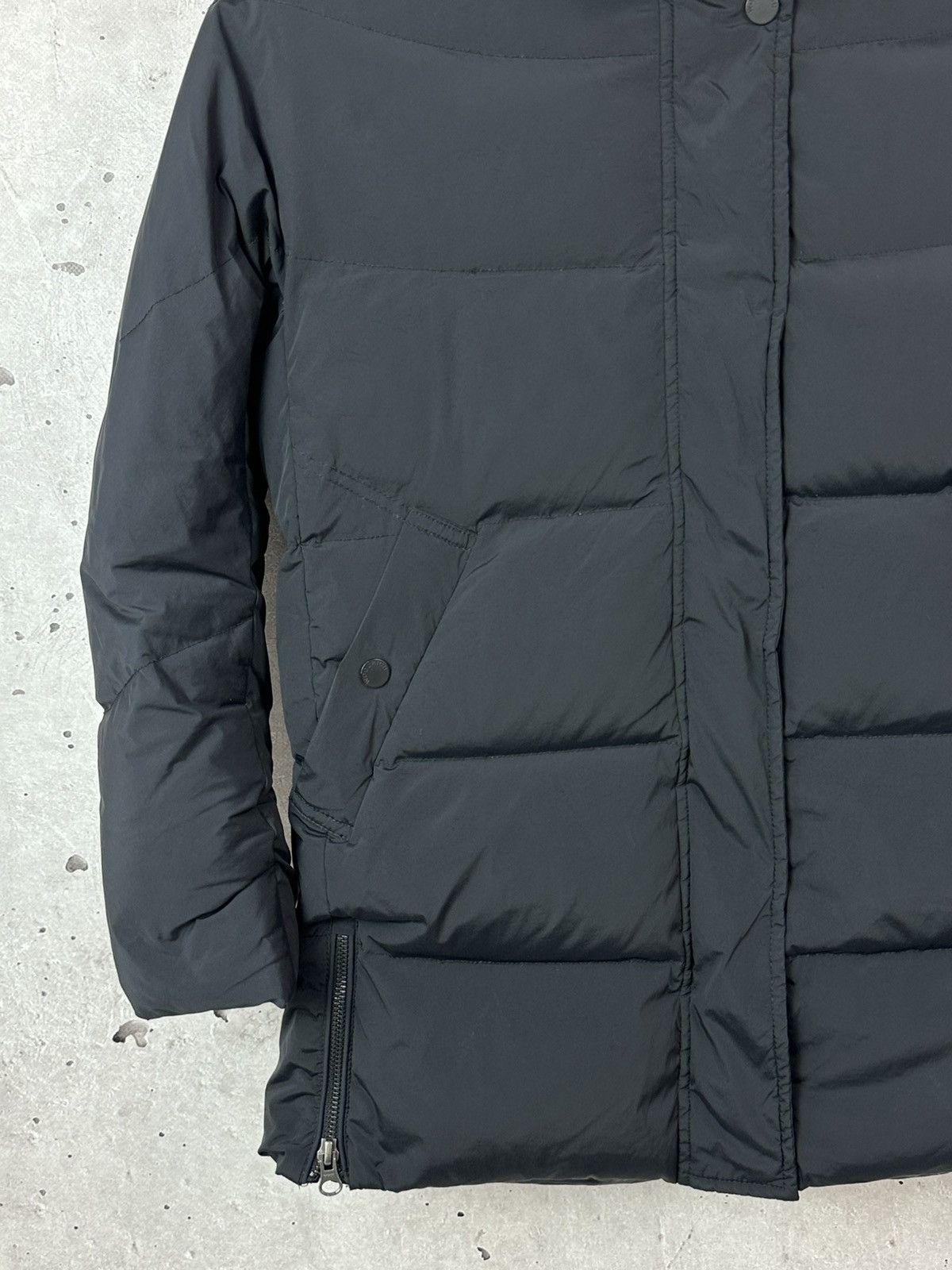 Woolrich Woolen Mills Woolrich Black Puffer Down Zipper Women’s Hooded Jacket Size XS / US 0-2 / IT 36-38 - 4 Thumbnail