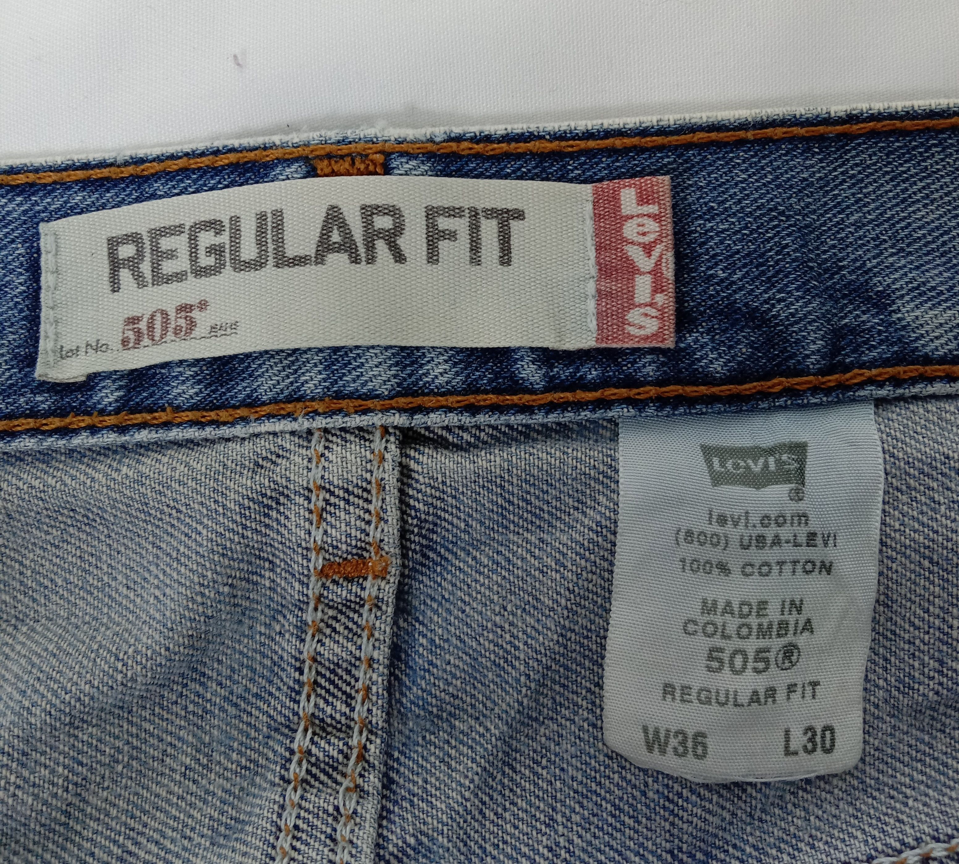 Levi's Vintage Levi's 505 Jeans Regular Fit Distressed Denim Size US 36 / EU 52 - 13 Thumbnail