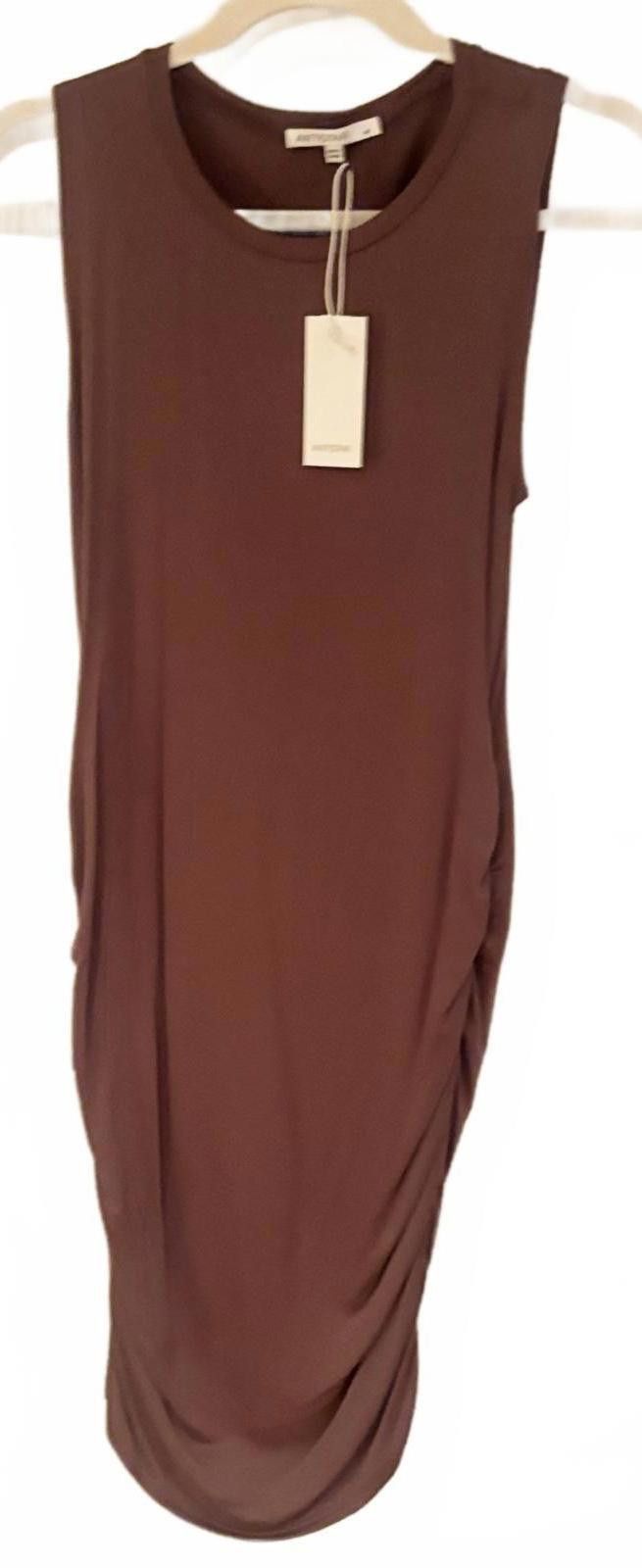 Hex Antistyle Sleeveless Mauve Casual Dress with Side Ruching Size M / US 6-8 / IT 42-44 - 2 Thumbnail