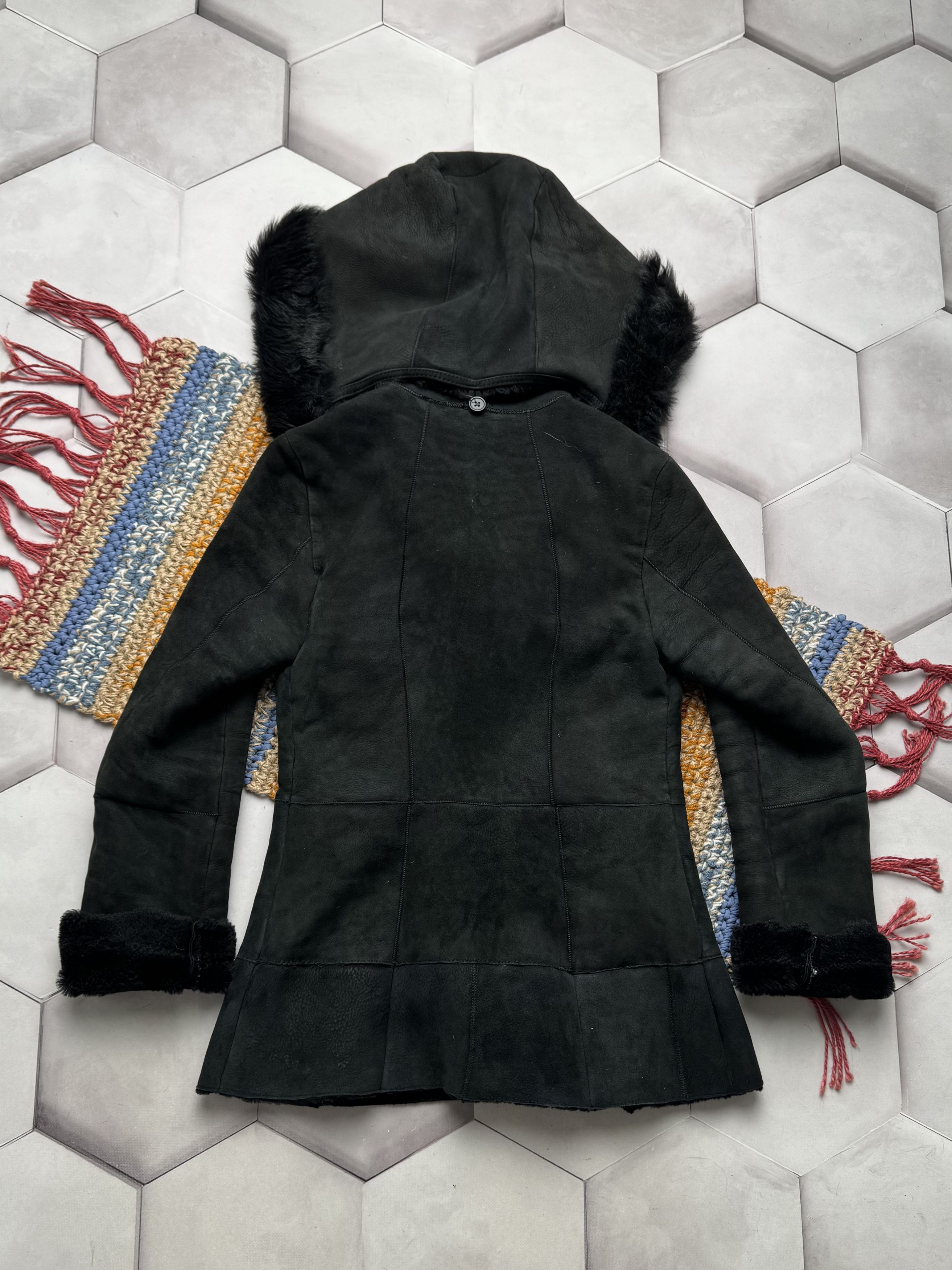 Japanese Brand Vintage Real Sheepskin Hooded Coat (E4) Size S / US 4 / IT 40 - 7 Thumbnail