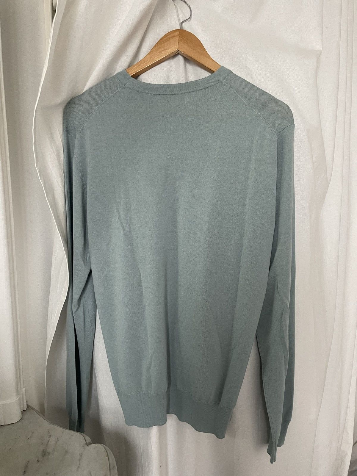 Hermes Hermes Men’s Light Blue Wool Light Pull Sweater L Size Size US M / EU 48-50 / 2 - 4 Thumbnail