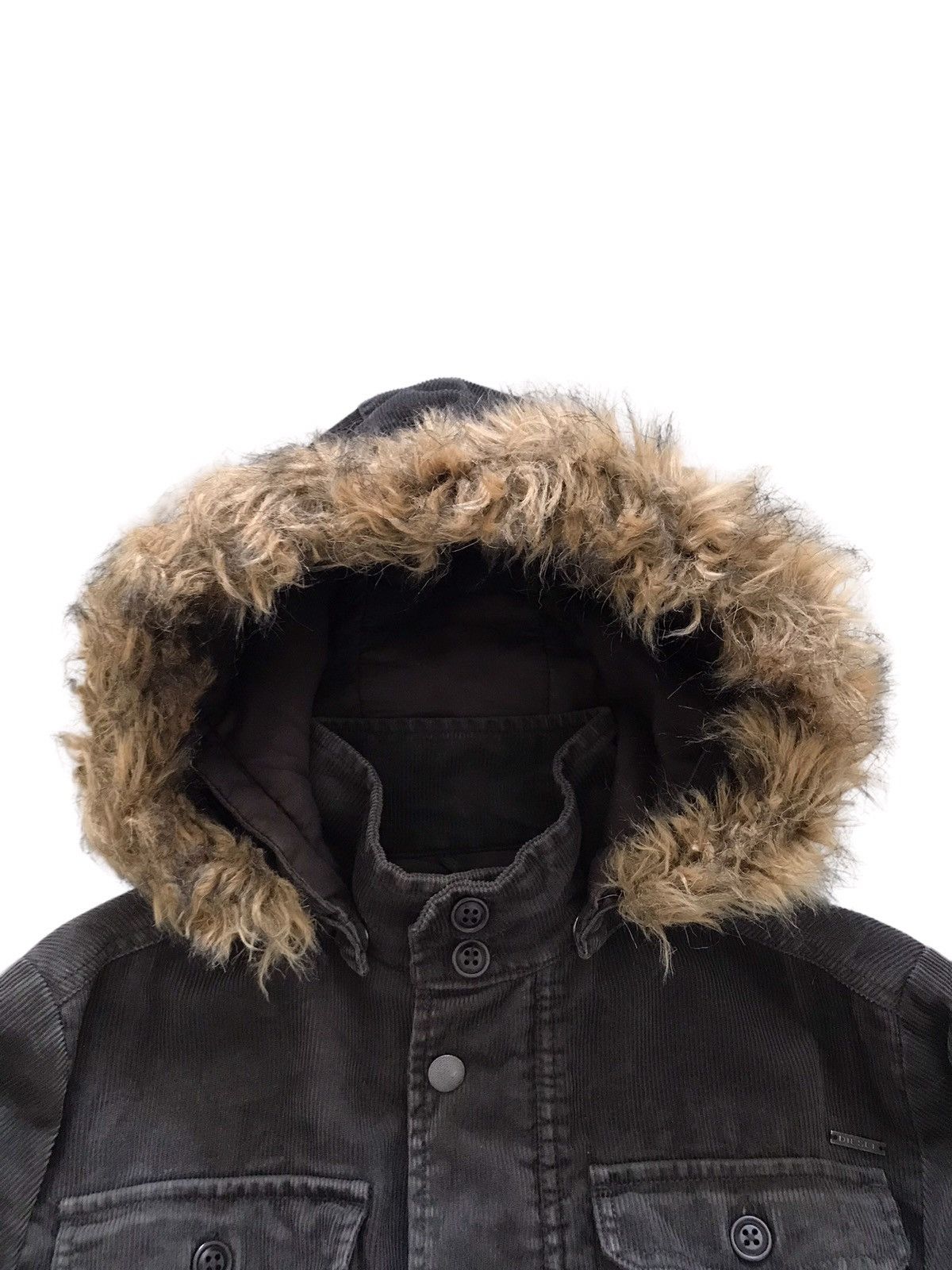 Diesel Diesel M65 Corduroy Shadow Faux Fur Hooded Jacket Size US S / EU 44-46 / 1 - 4 Thumbnail