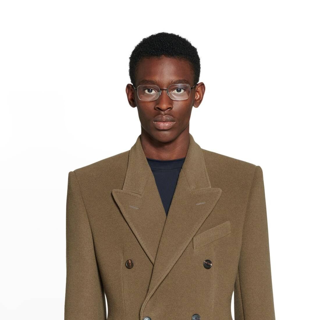 Balenciaga o1tr1nto0825 Hourglass Coat in Dark Beige Size US L / EU 52-54 / 3 - 5 Thumbnail