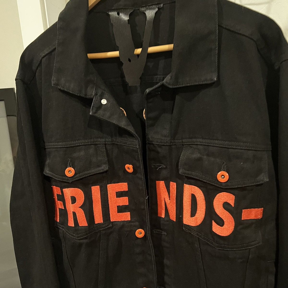 Vlone Vlone Friends Denim Jacket Size US XL / EU 56 / 4 - 10 Thumbnail