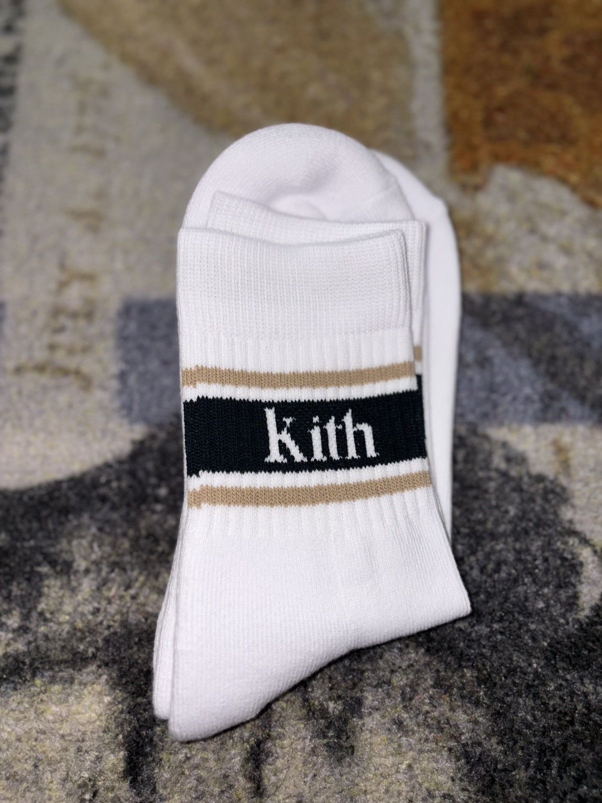 Kith Kith Variegated Striped Mid Crew Socks Size ONE SIZE - 1 Thumbnail