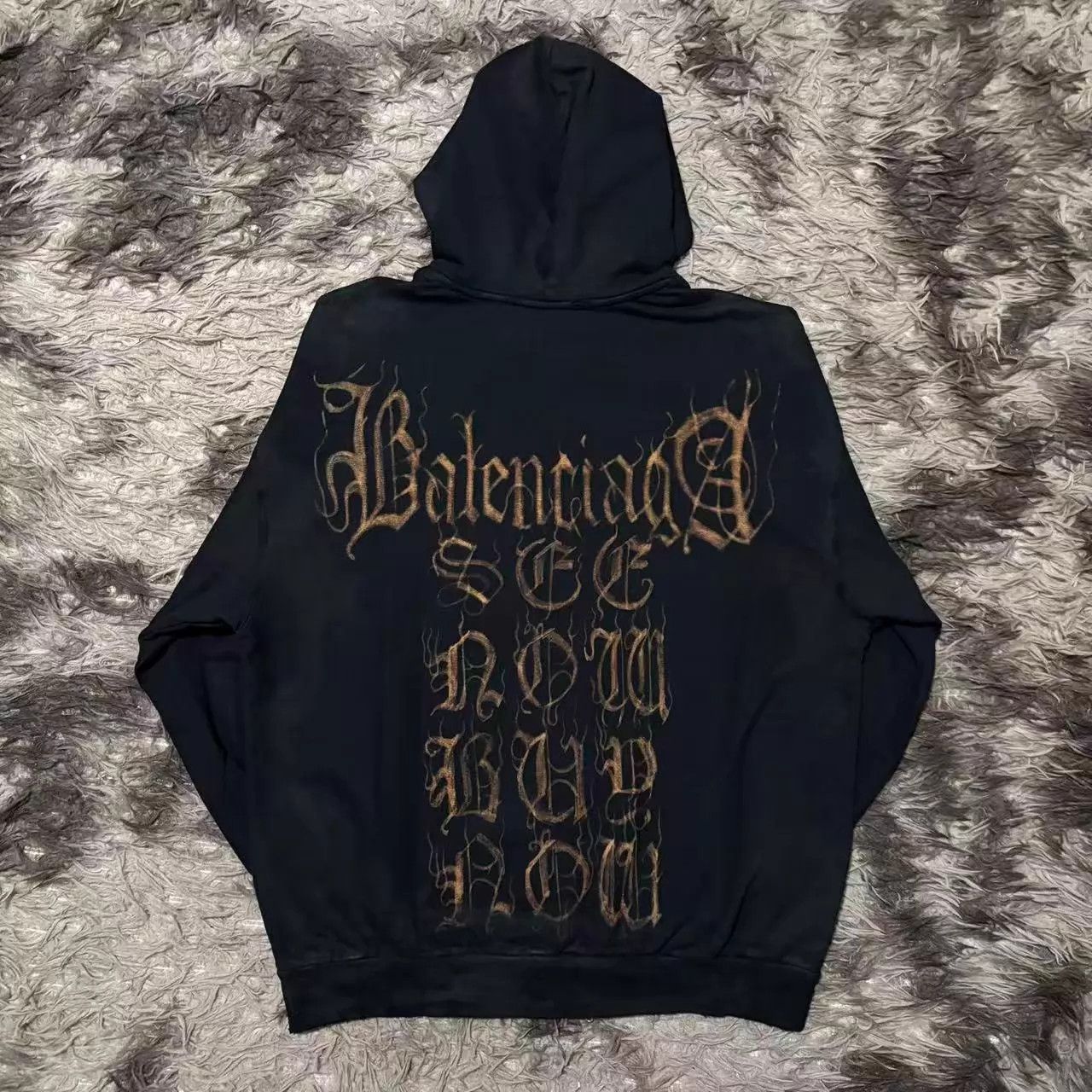 Balenciaga Balenciaga mud dye Sanskrit zip hoodie M Size M / US 6-8 / IT 42-44 - 2 Thumbnail