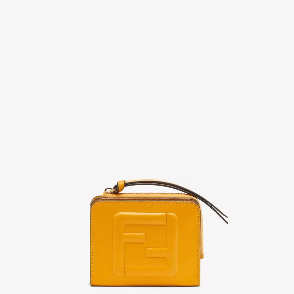 Fendi o1loc1c0824 Size: OS / Cube Card Case in Yellow Size ONE SIZE - 1 Thumbnail
