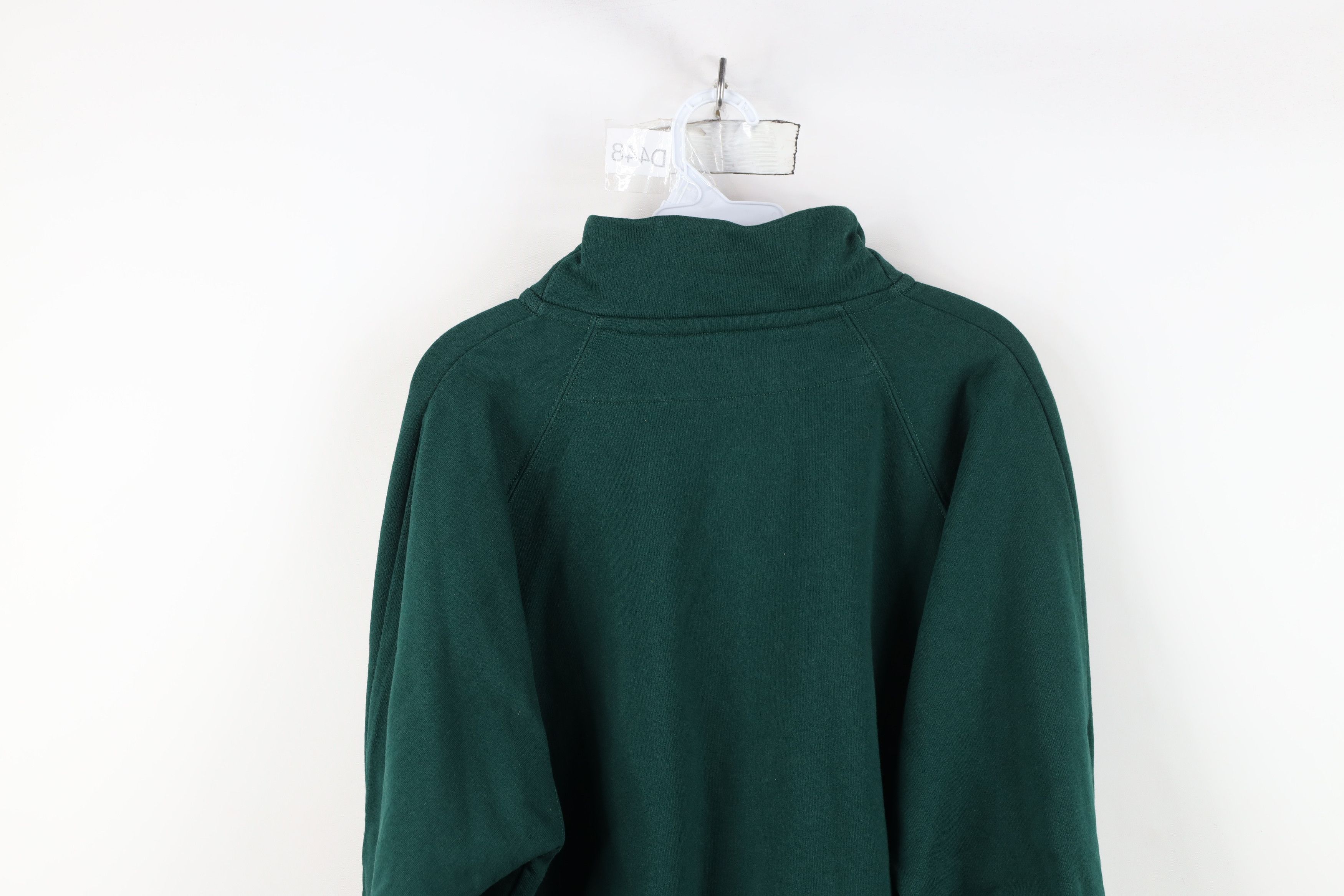Vintage Vintage 90s Streetwear Half Zip Pullover Sweatshirt Green Size US L / EU 52-54 / 3 - 11 Thumbnail