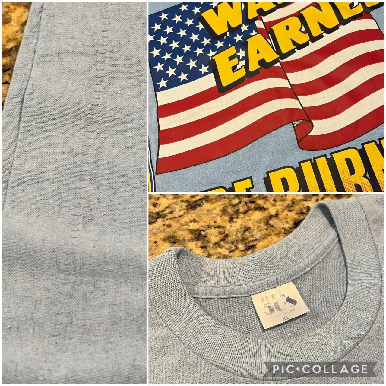 Vintage Vintage 90s The 50s American Flag Patriotic Tshirt Size US XL / EU 56 / 4 - 3 Thumbnail