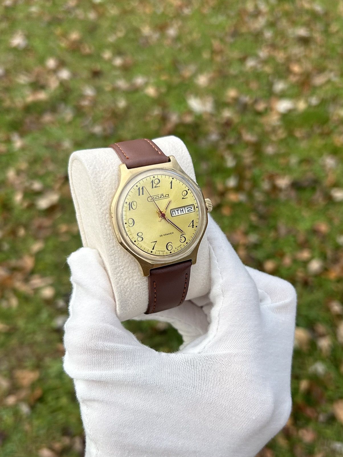 Other Vintage Watch Slava Made In USSR Soviet Mechanical 1980s Size ONE SIZE - 4 Thumbnail
