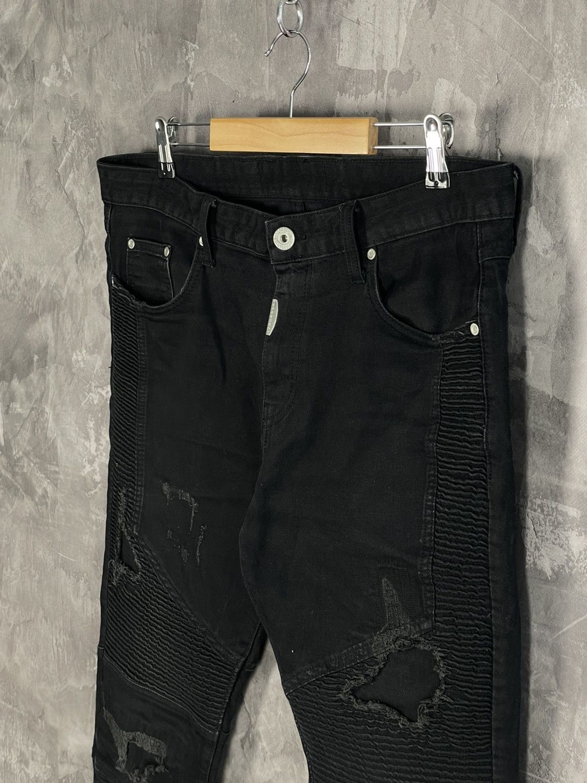 Represent Clo. Represent Men’s Biker Denim Jeans Distressed Chicago Size US 34 / EU 50 - 10 Thumbnail