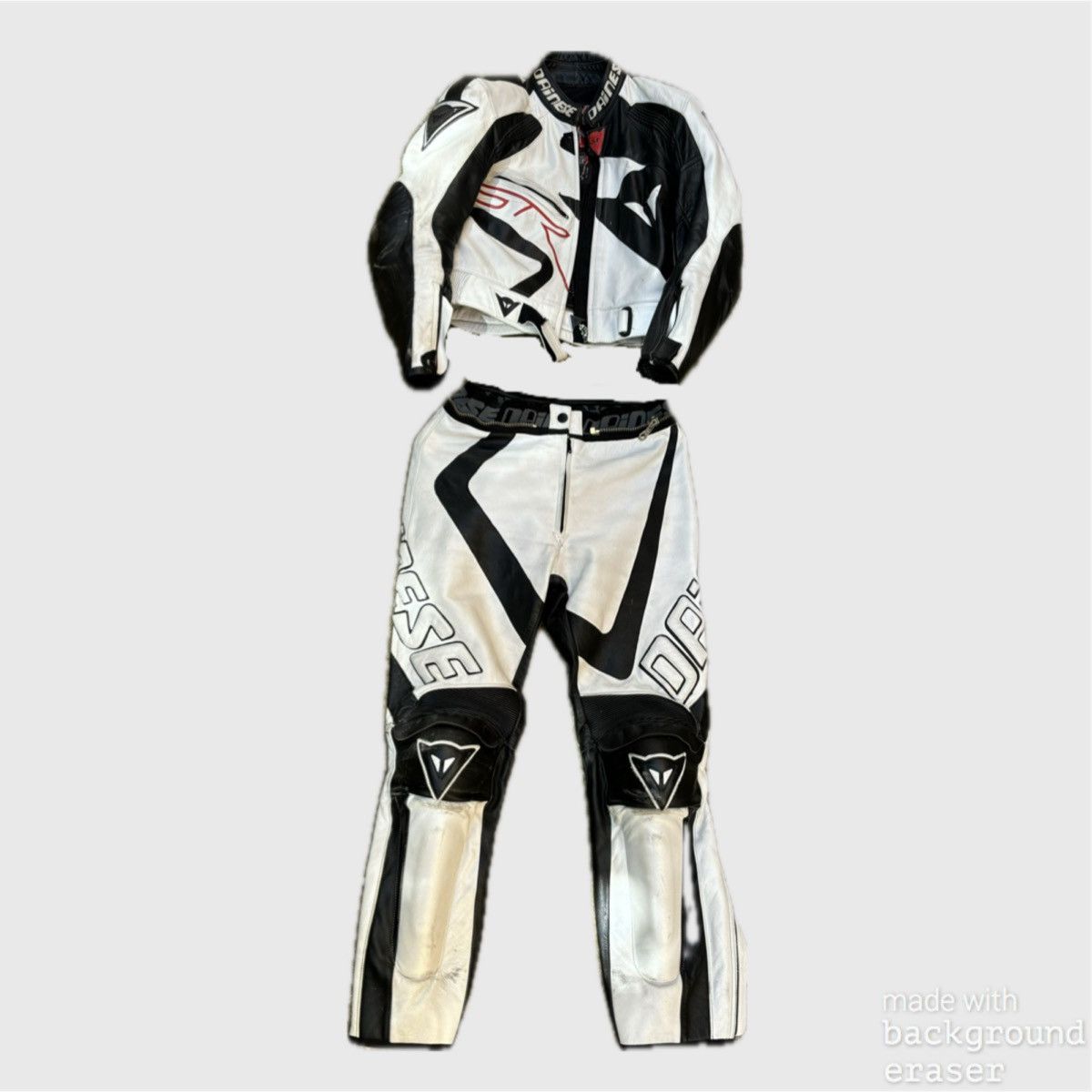 image of Dainese Moto Racing Set in White, Women's (Size Small)