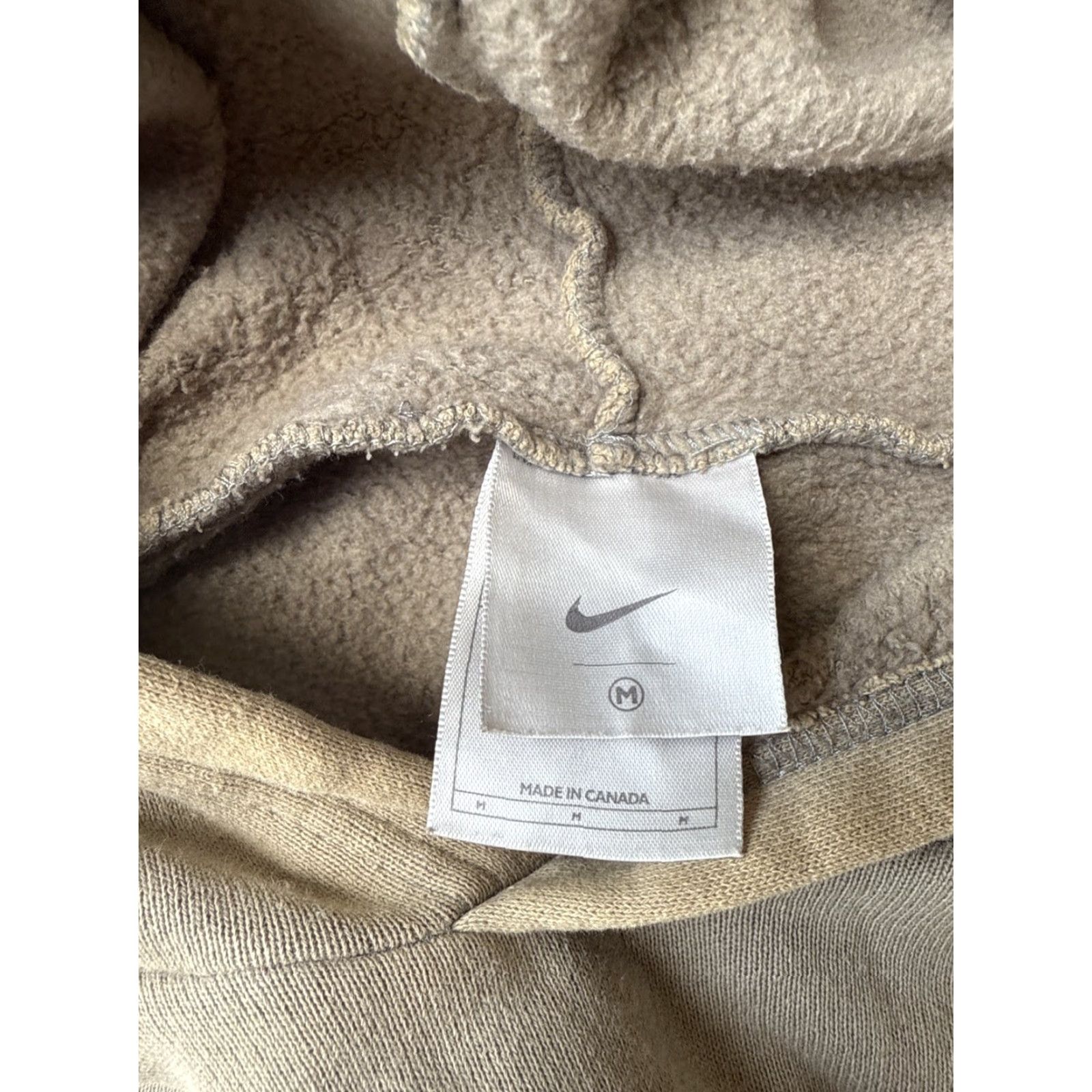 Nike VINTAGE Nike Center Spellout Hoodie Sweatshirt M Men's Cream 90s Sports Logo Embroidered Size US M / EU 48-50 / 2 - 2 Thumbnail