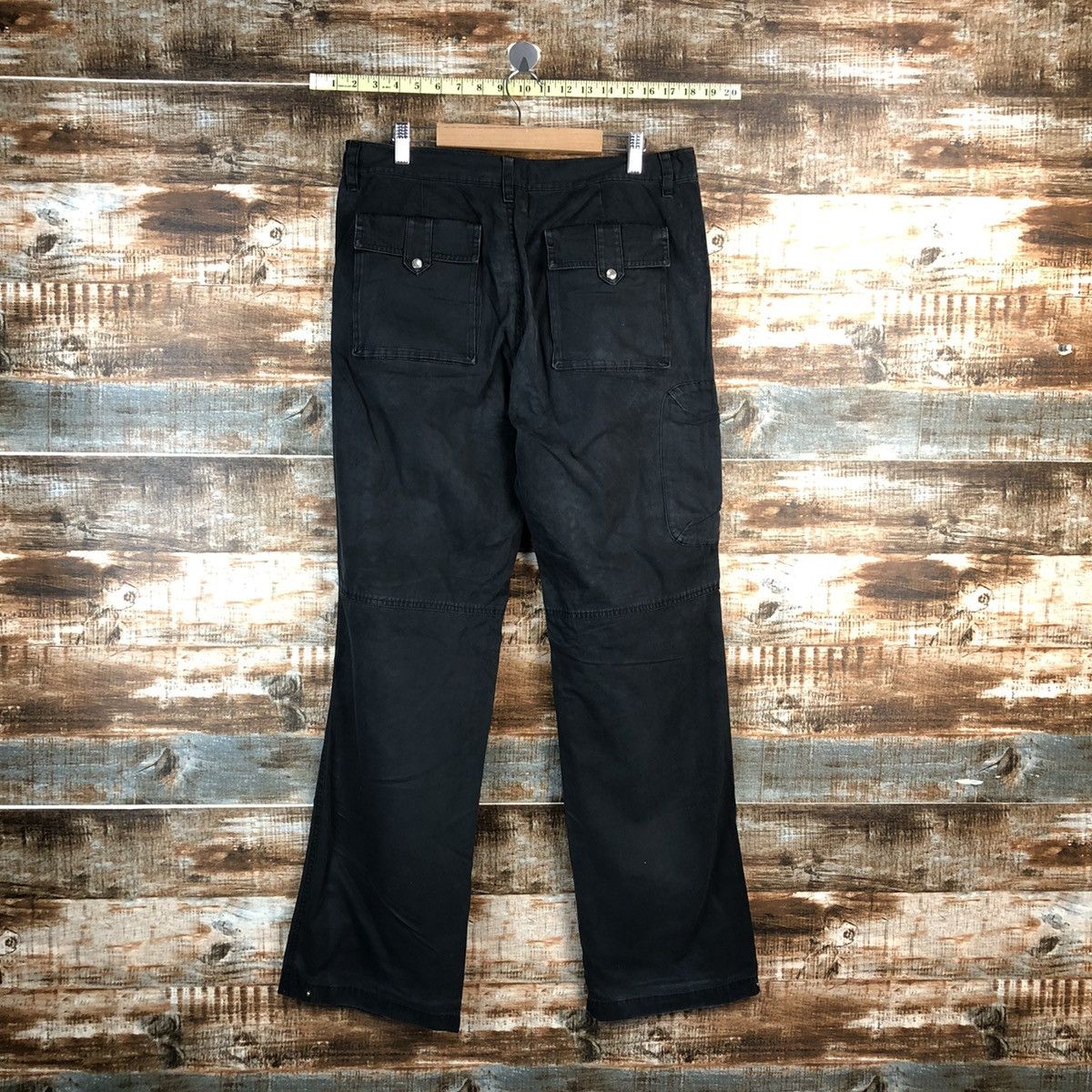 Japanese Brand Hum Black utility tactical Casual cargo Pants #A2389 Size US 31 - 12 Thumbnail