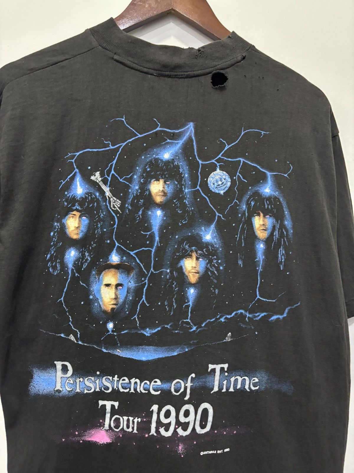 Band Tees × Vintage Vintage Anthrax Presistence Of Time Tour Tshirt Size US L / EU 52-54 / 3 - 4 Thumbnail